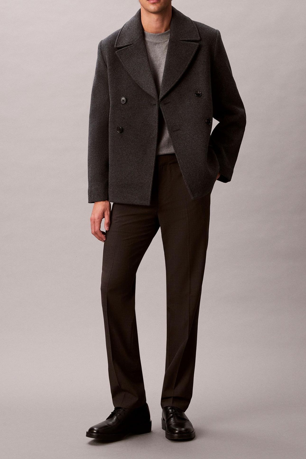 LS DBL FACE CONCRETE COAT CHARCOAL HEATHER 3