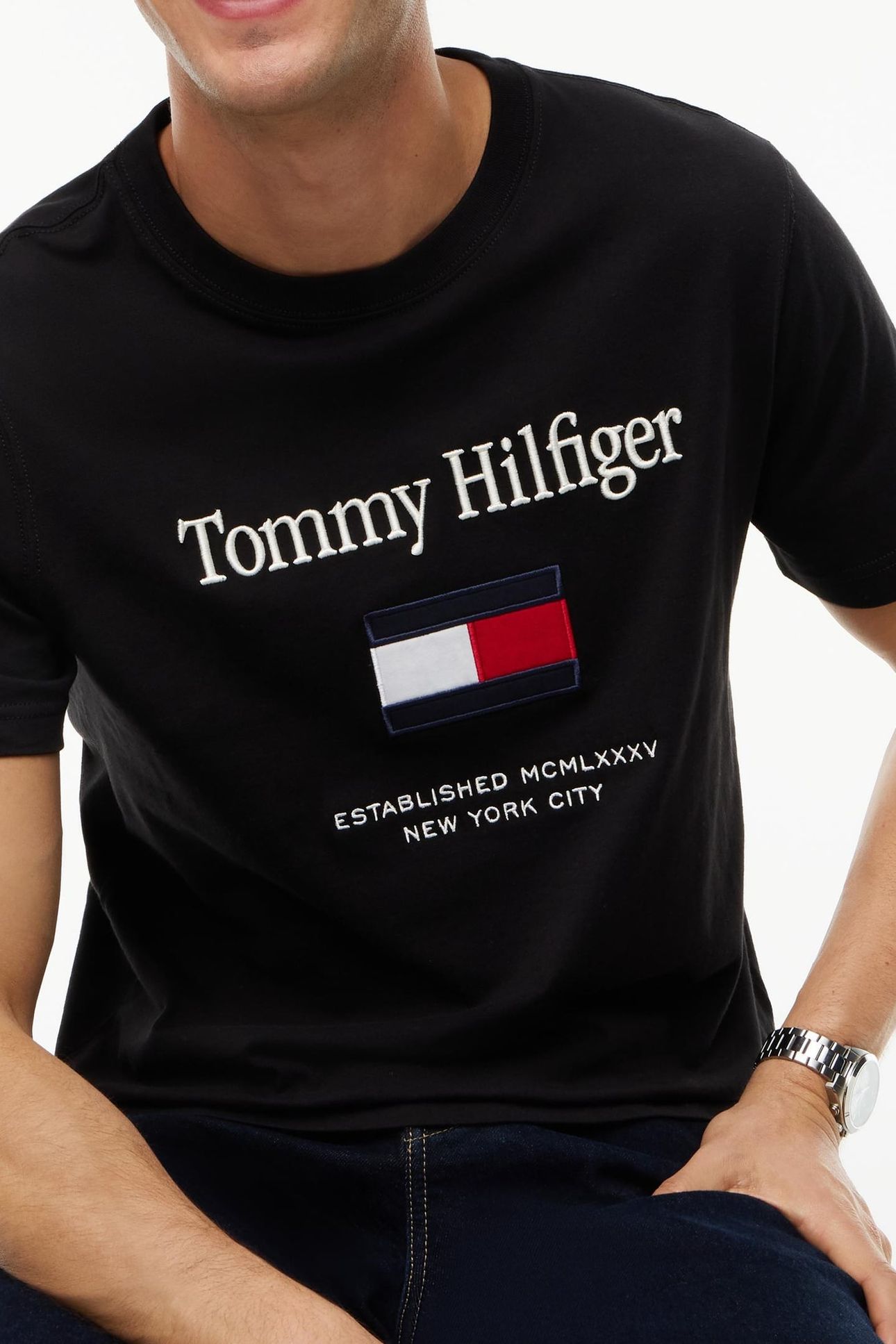 HILFIGER EMBRO FLAG BLACK 5
