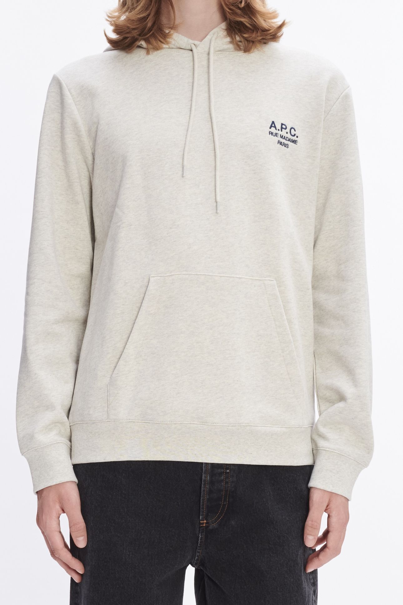 UNISEX HOODIE MARVIN HEATHERED ECRU 1