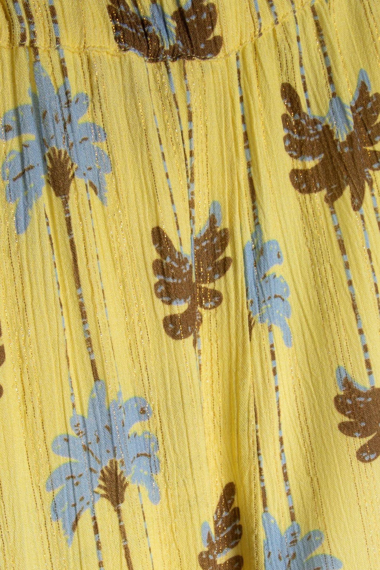 PALMERA PANTS LIGHT YELLOW PALM PRINT 6
