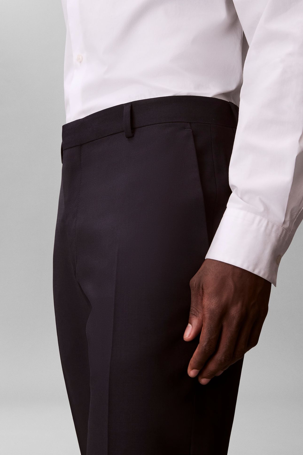 ITALIAN WOOL BLEND TROUSERS DARK SAPPHIRE 6