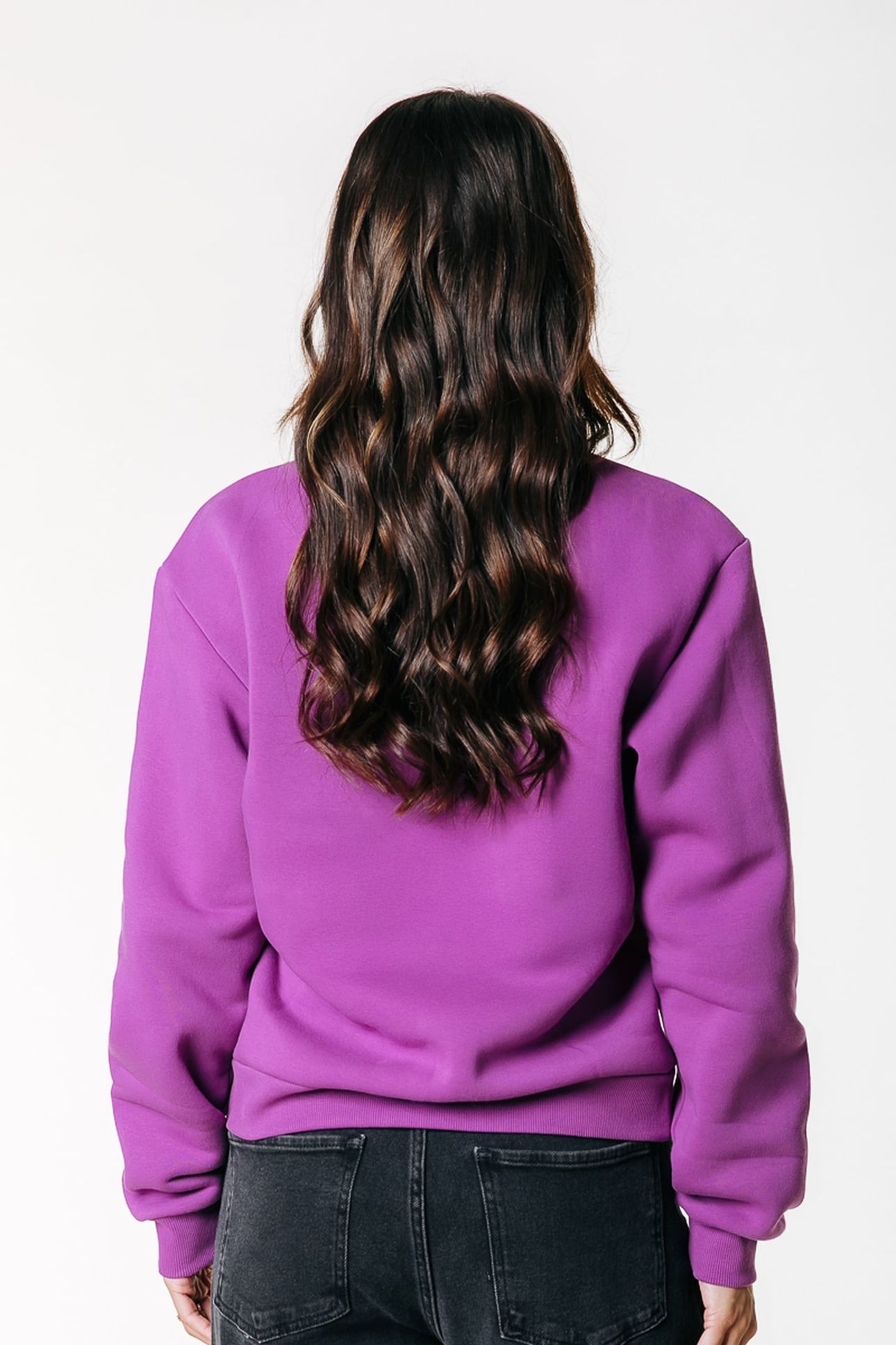 LOGO WAVE PUFF RELAXED SWEAT VIOLET PINK 2