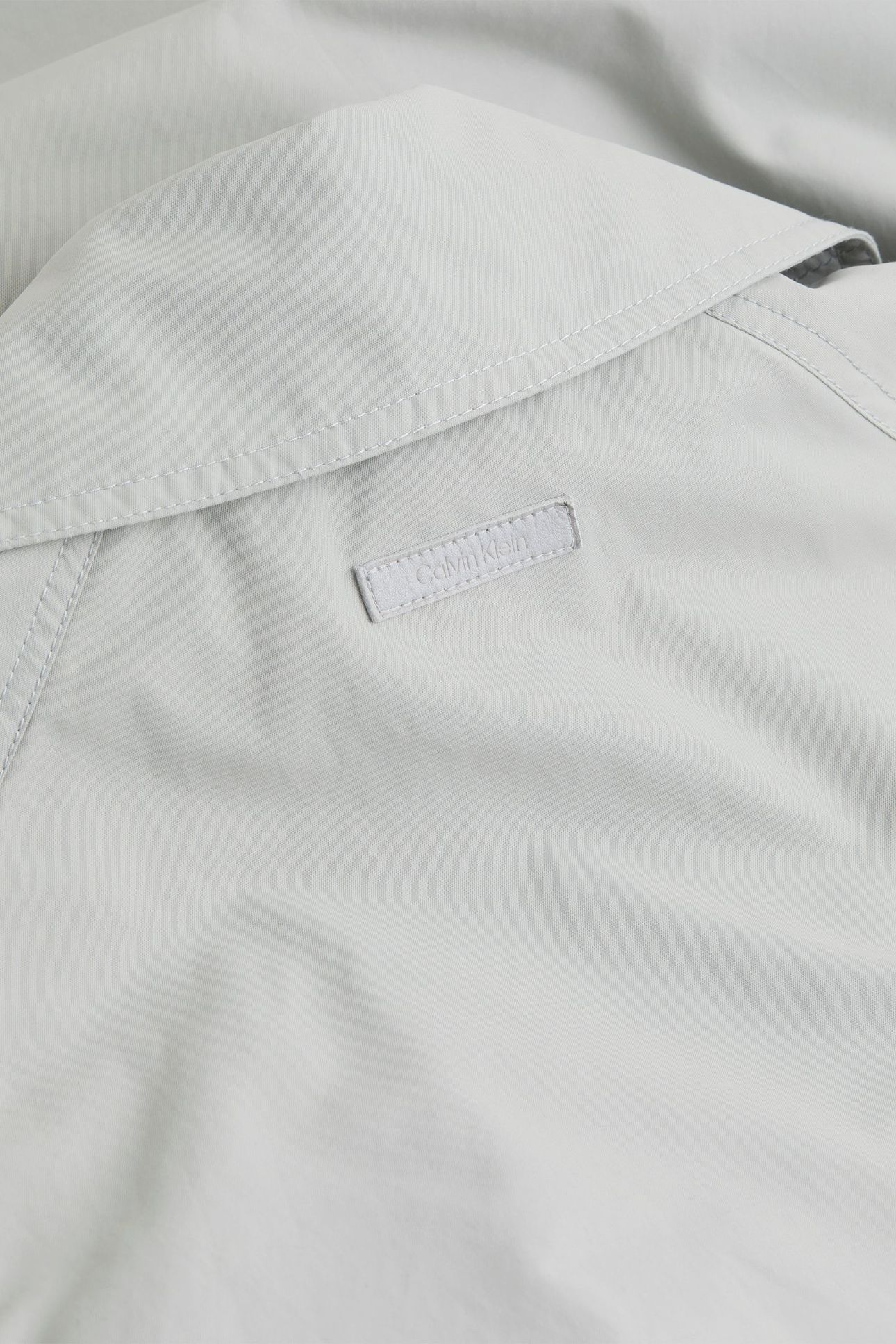 COTTON NYLON TRENCH COAT OCEAN MIST GREY 6