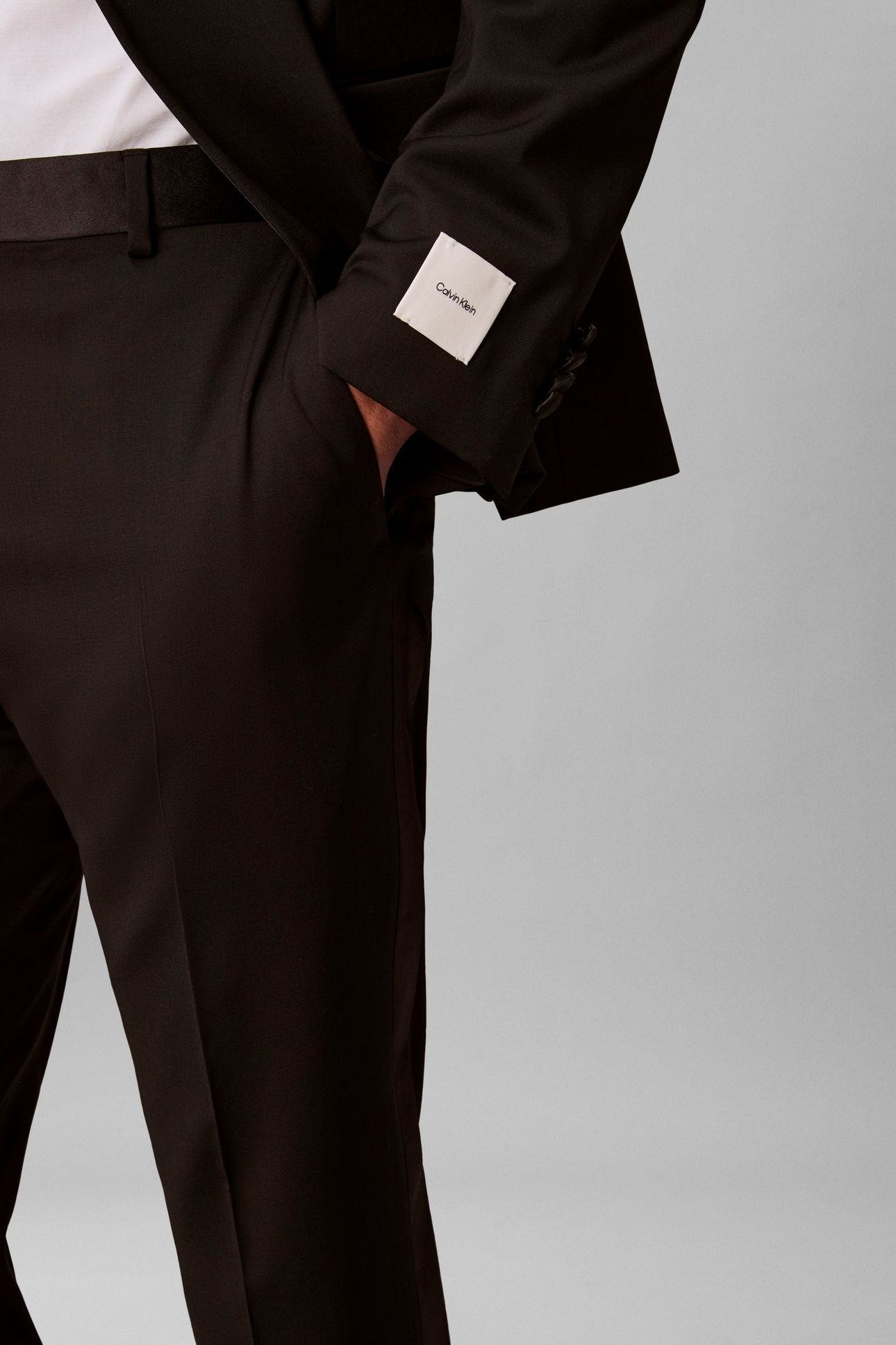 TUXEDO ITALIAN WOOL TROUSERS BLACK 6