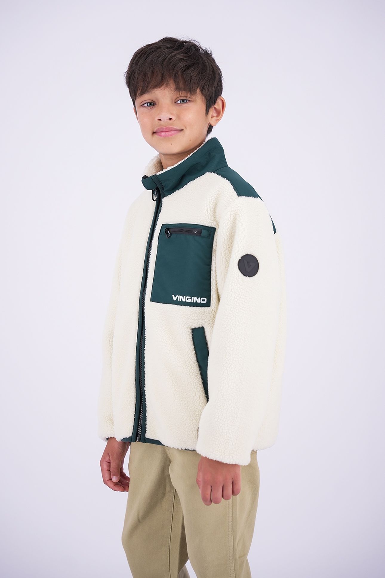 BOYS TEECE JACKET OUTDOOR DARK GREEN 2
