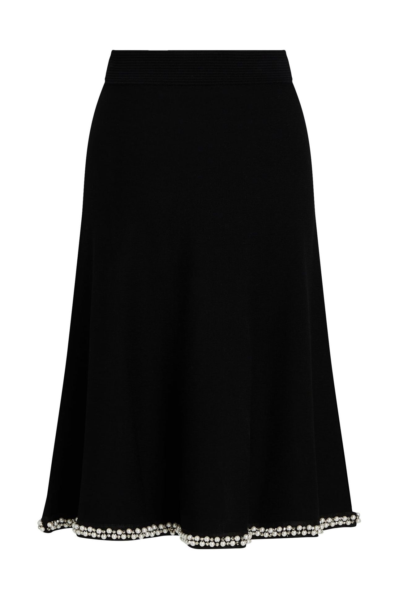 A LINE PEARL KNIT SKIRT BLACK 5