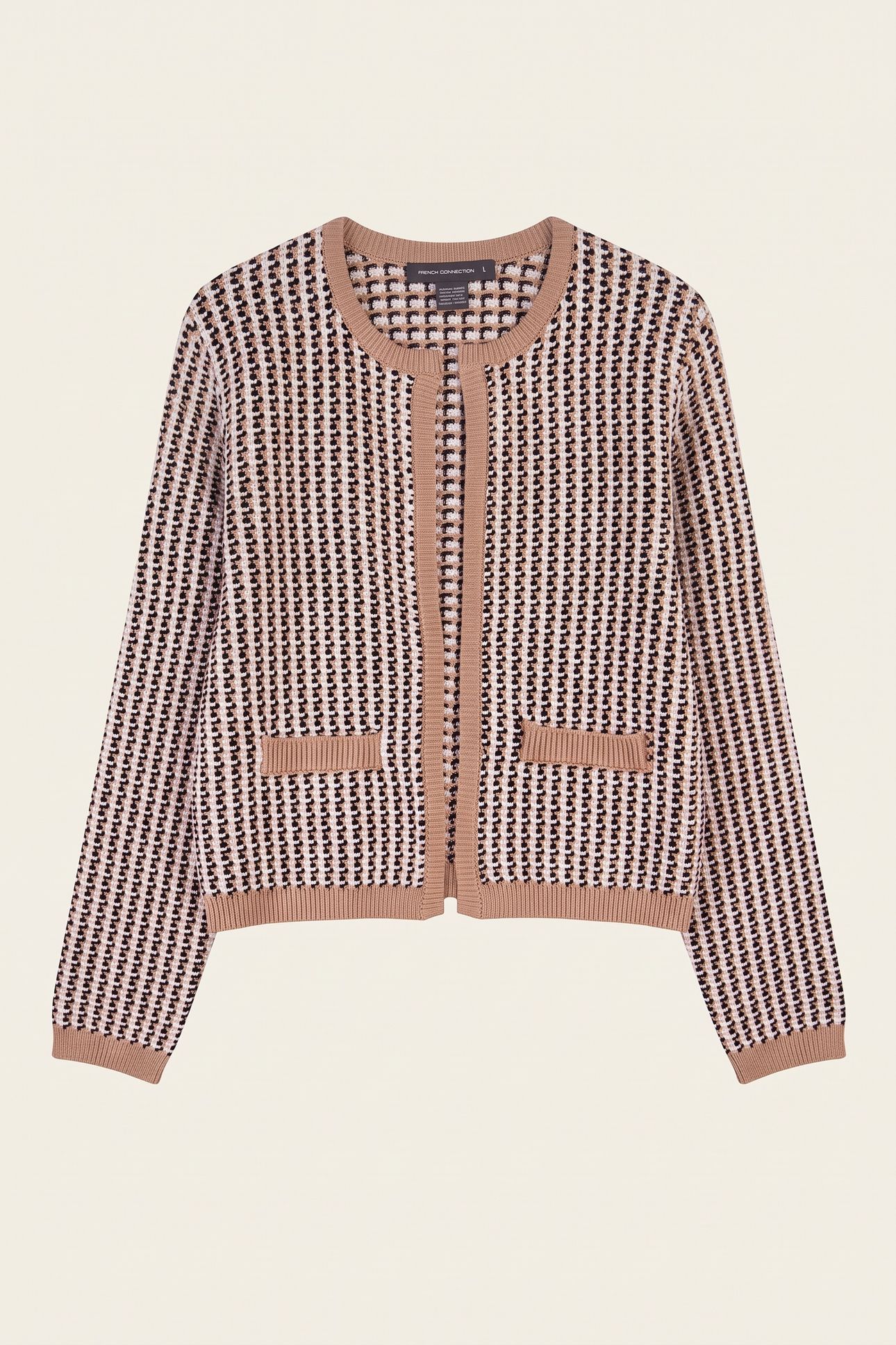 GEO CARDIGAN OATMEAL MEL/CREAM SIZE [XL] OATMEAL MEL/CREAM 3