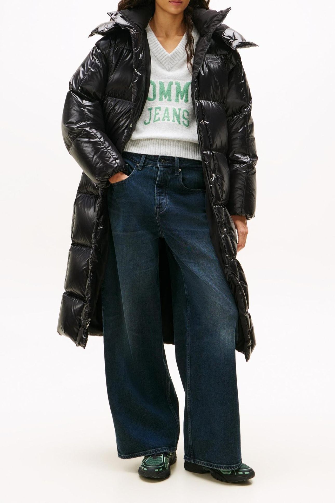 TJW ALASKA GRID SHNY COAT BLACK 1