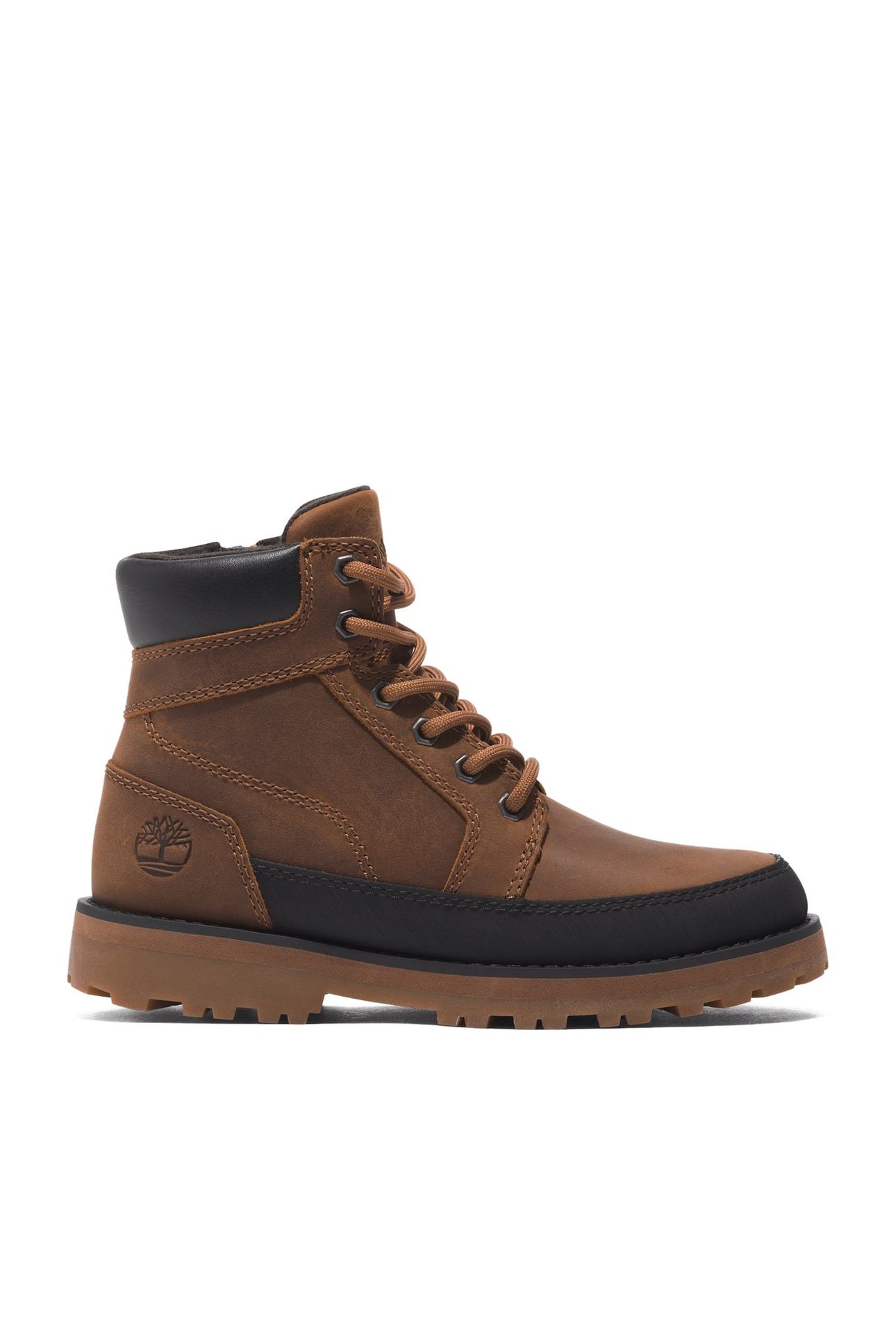 COURMA KID MID LACE UP BOOT SADDLE 1