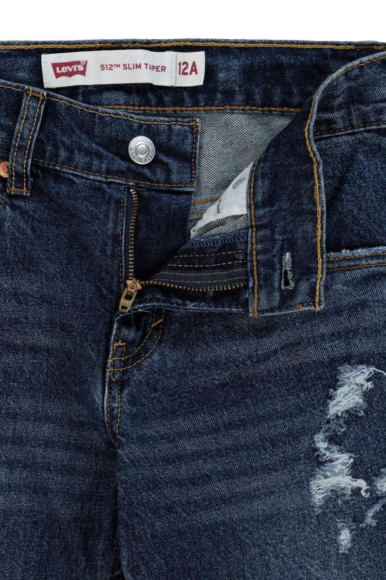 BOYS 512 SLIM TAPER JEANS EL TRAIN2 WITH DESTRUCTION 3