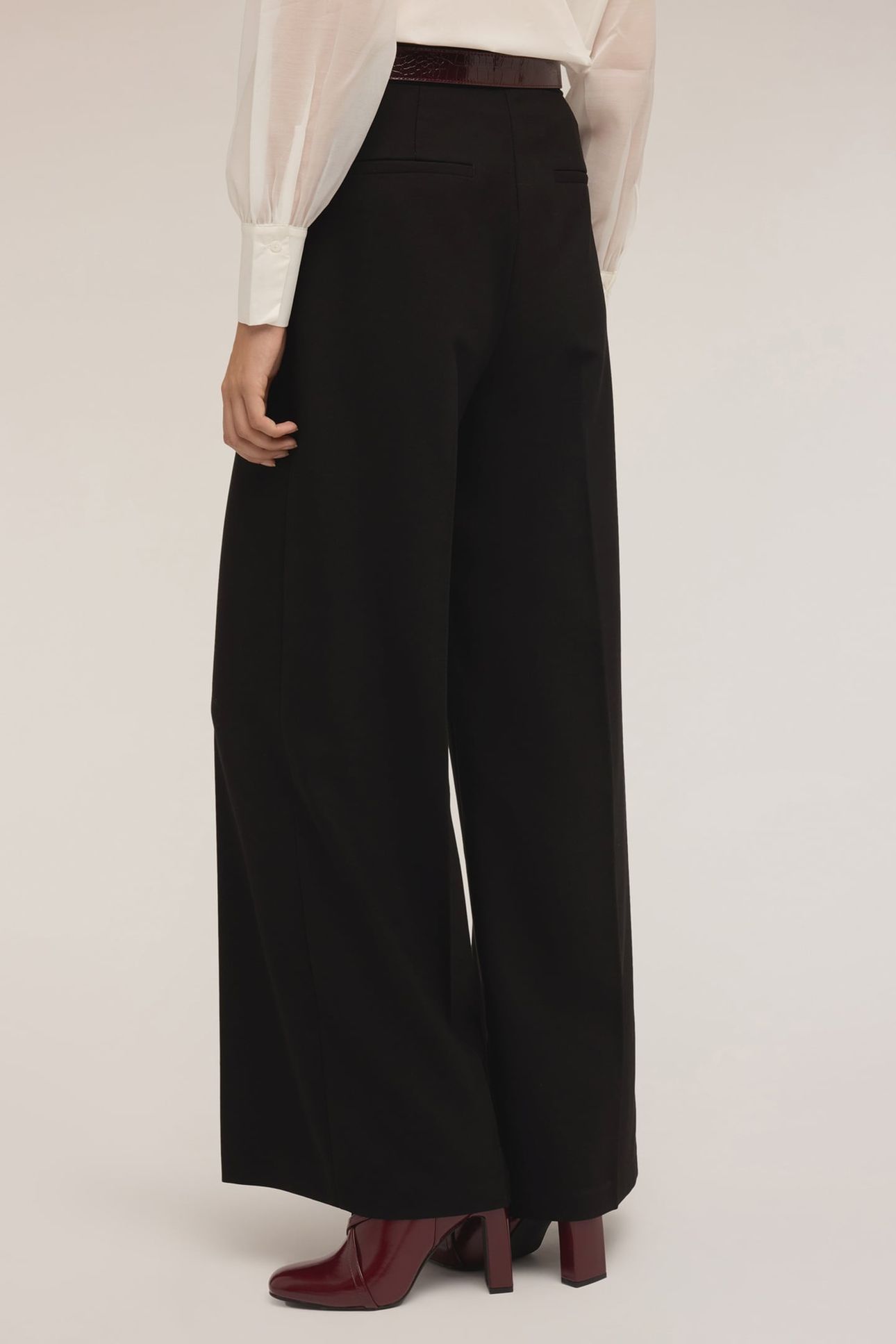PALAZZO PANTS IN POLYVISCOSE BLACK 3