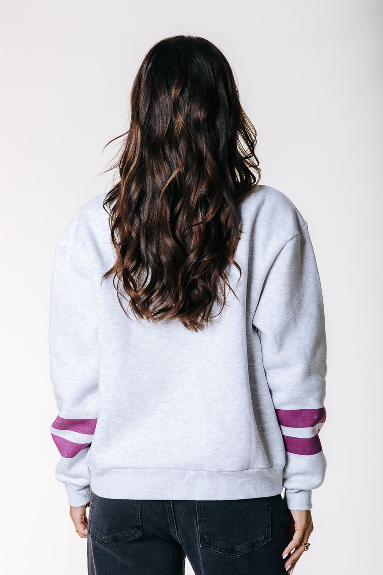 VARSITY LOGO RELAXED ZIP SWEAT LIGHT GREY MELANGE 2