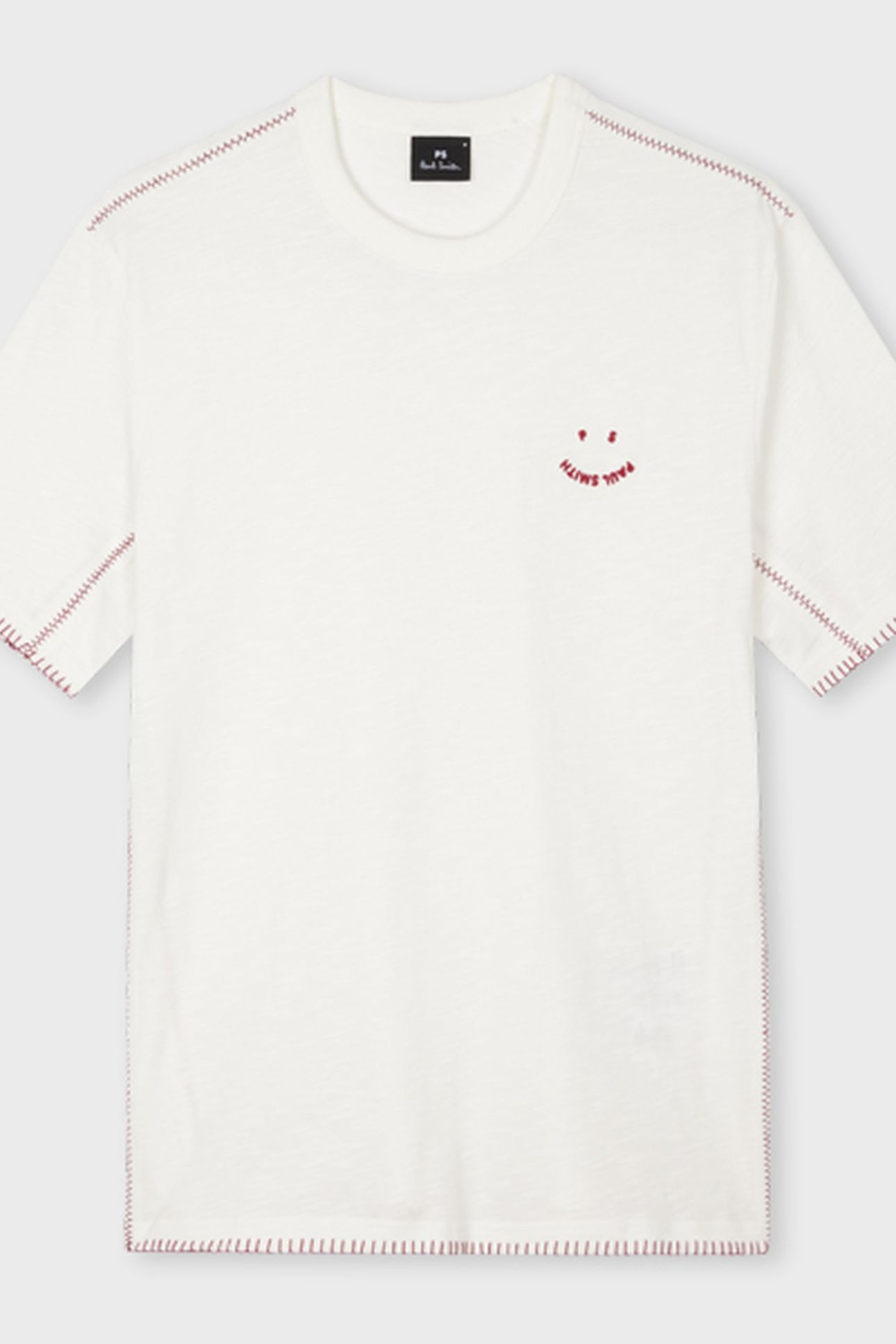 MENS CASUAL FIT SS T SHIRT HAPPY OFF WHITE 7