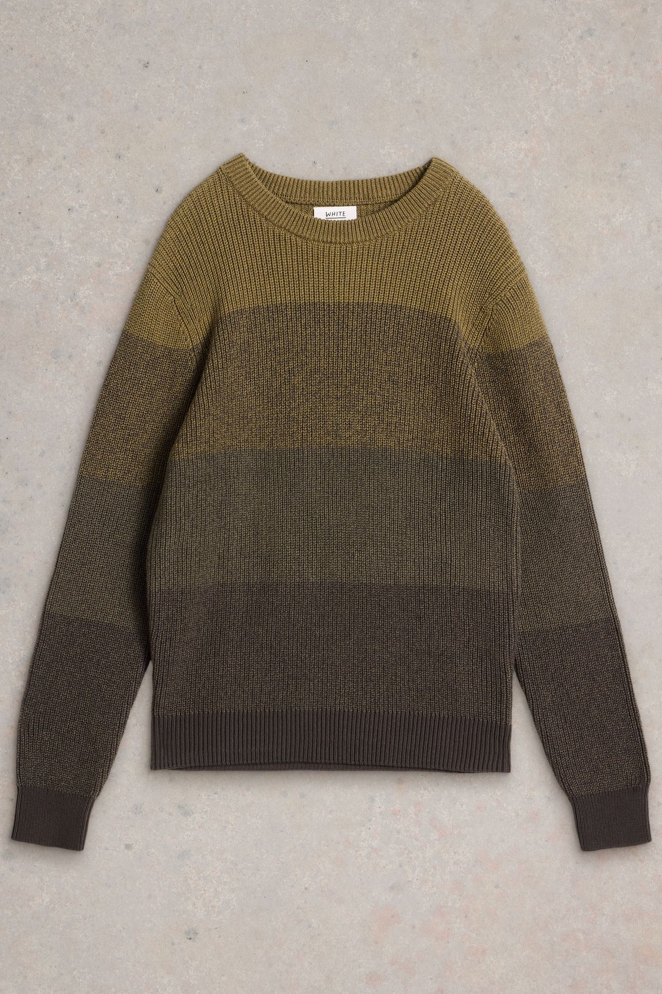TWISTED COLOURBLOCK CREW KHAKI GREEN 1
