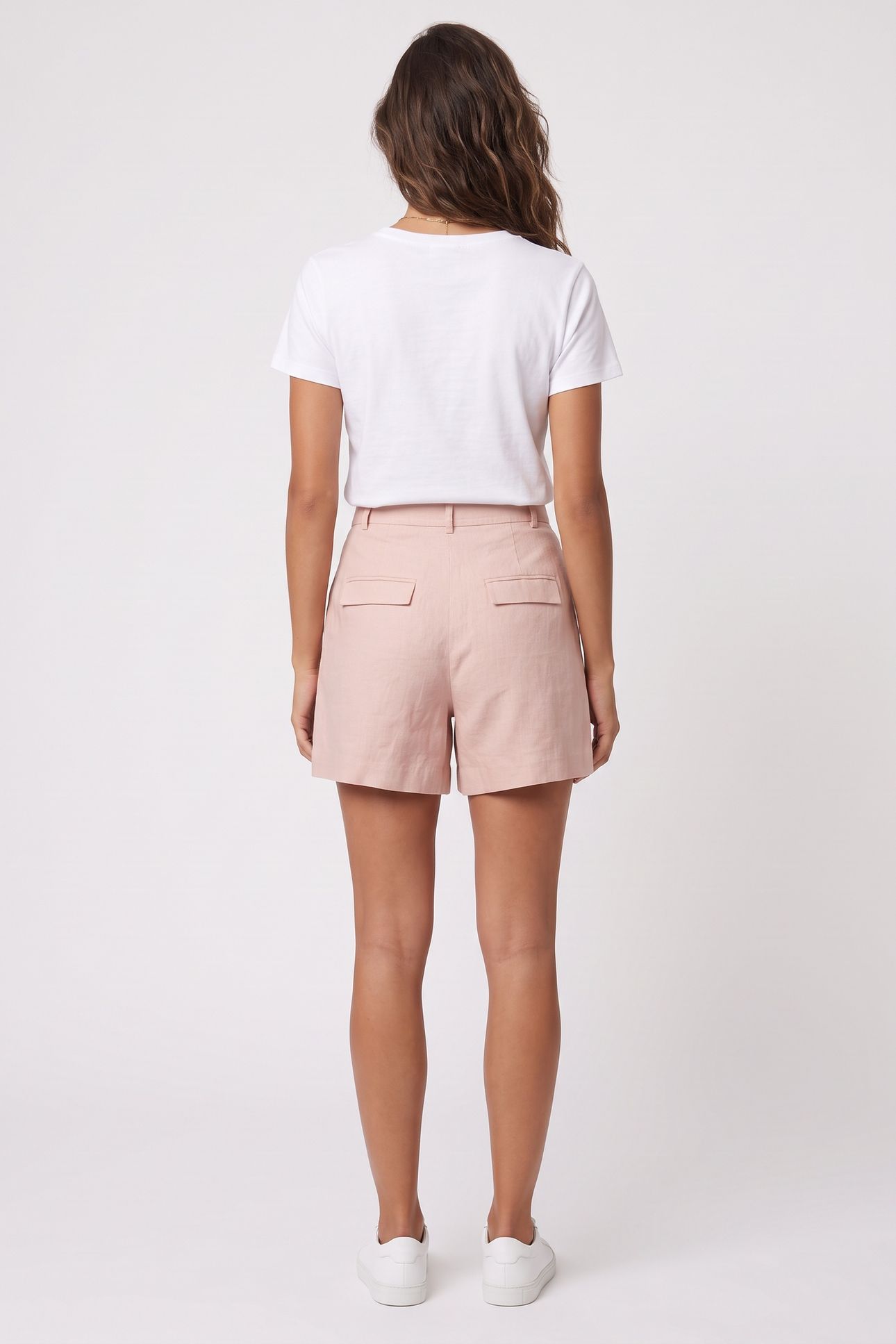 ES NALA LINNEN SHORTS BROWN 2