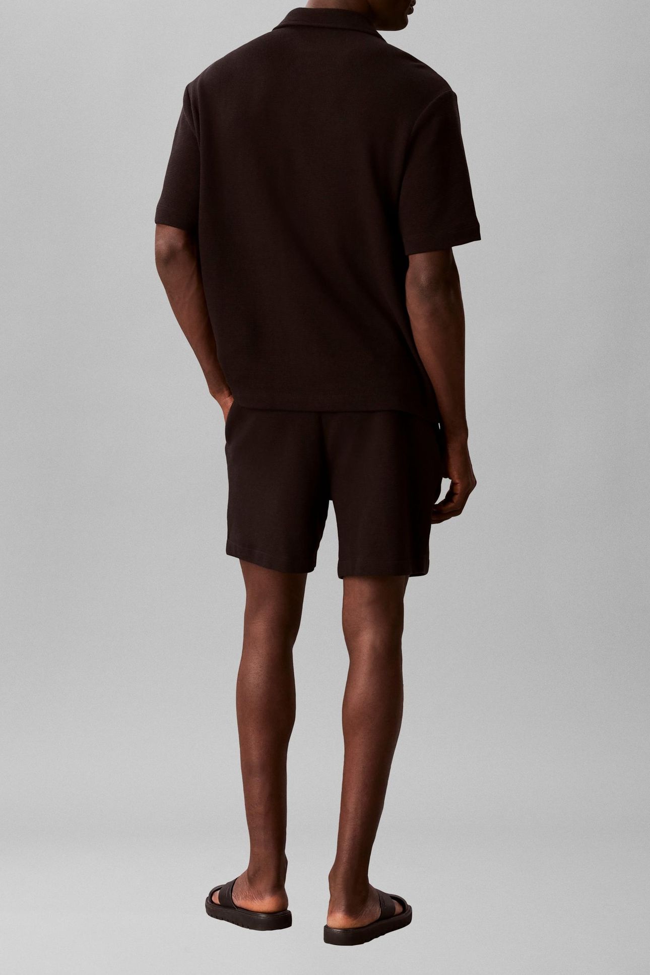 HD COTTON WAFFLE SHORTS BLACK 2