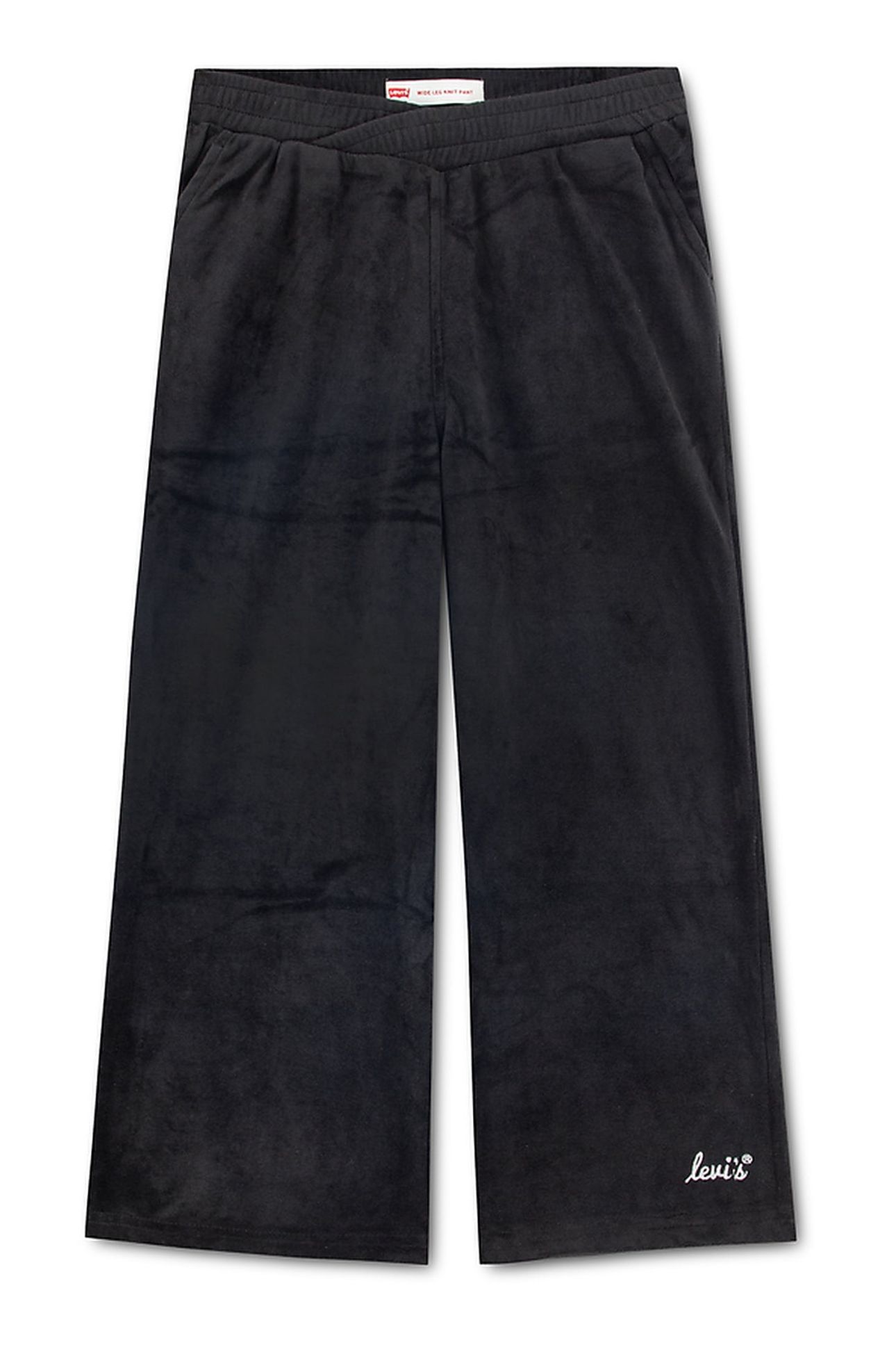 GIRLS VELOUR WIDE LEG PANT CAVIAR 2