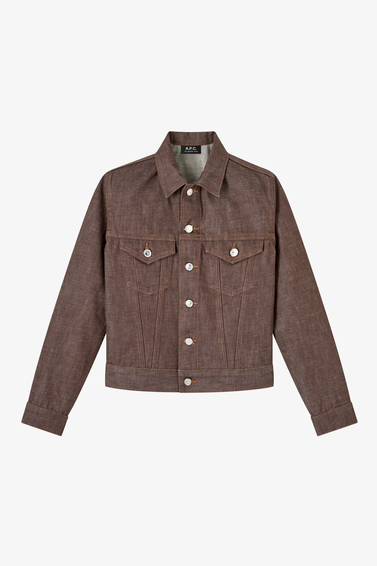 JACKET IN DENIM DARK BROWN 4