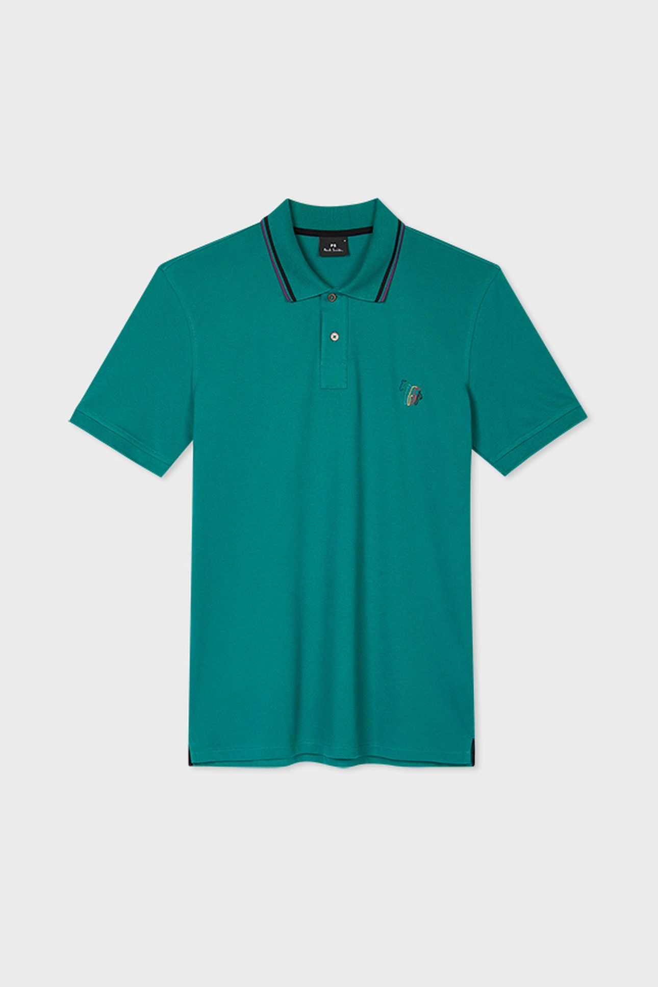 MENS REG FIT POLO ZEB EMB PETROL GREEN 5