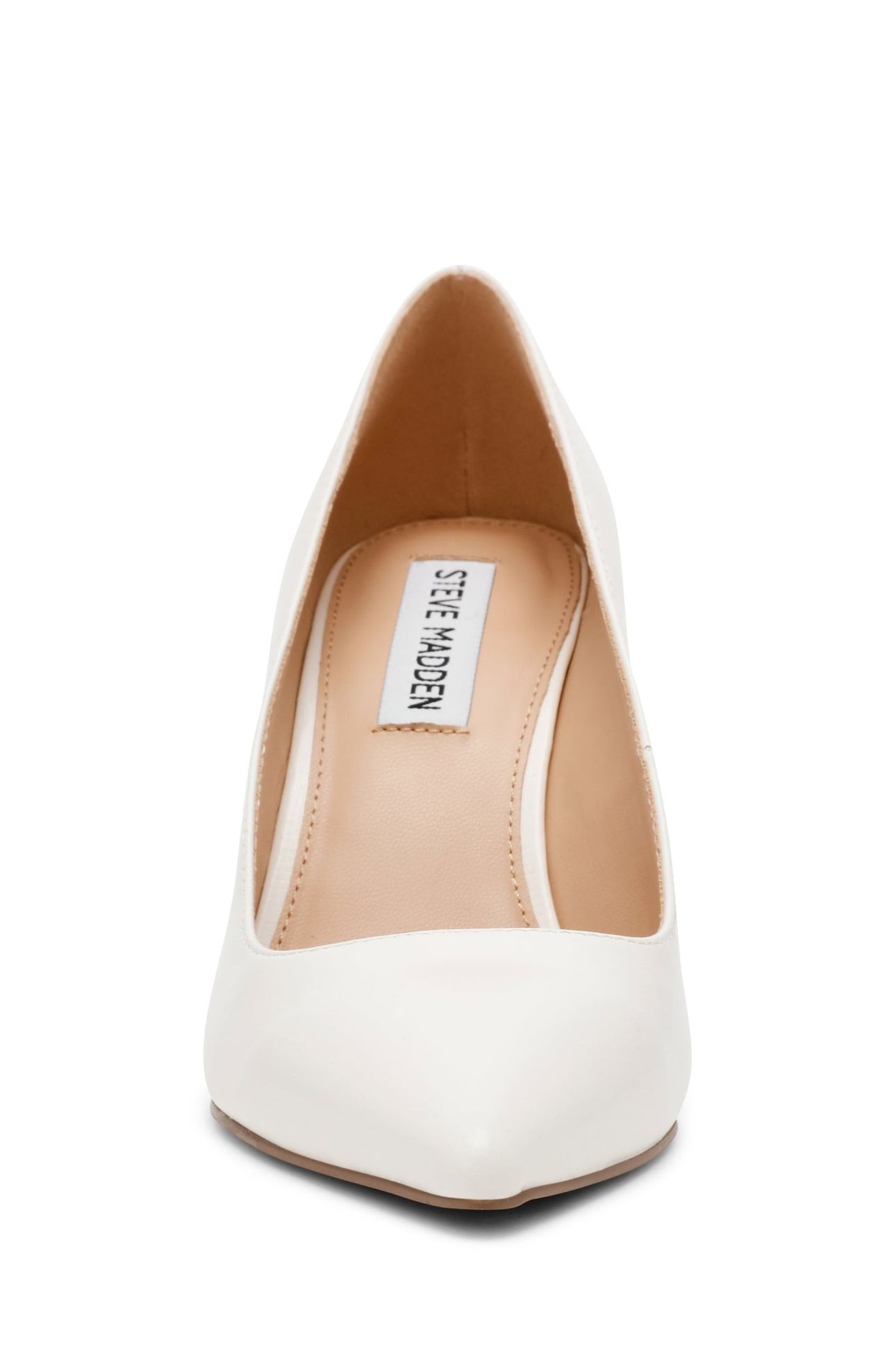 SECURED PUMPS WHITE LEATHER 5