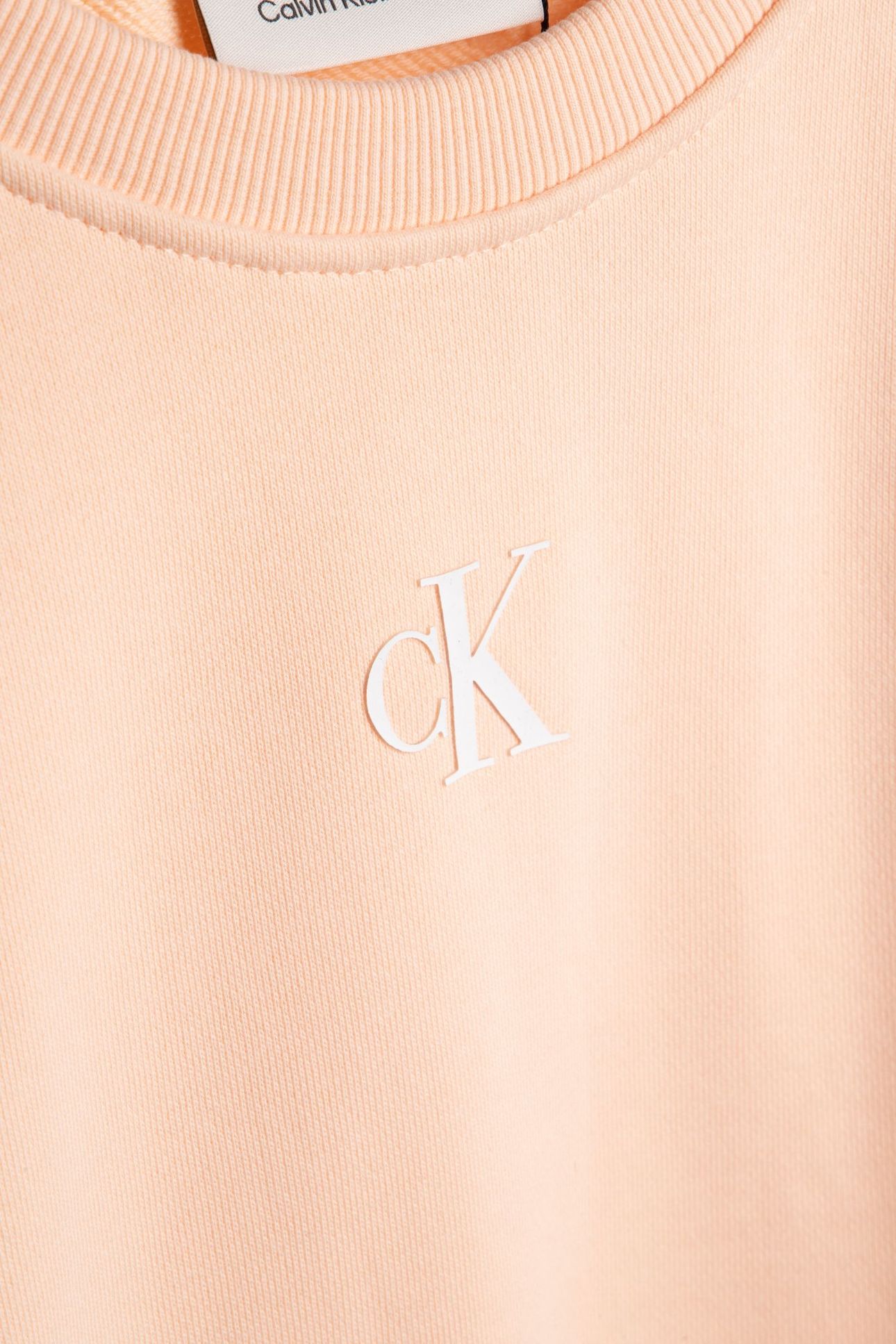 GIRLS CK LOGO FASHION SWEATER PALE PEACH 4