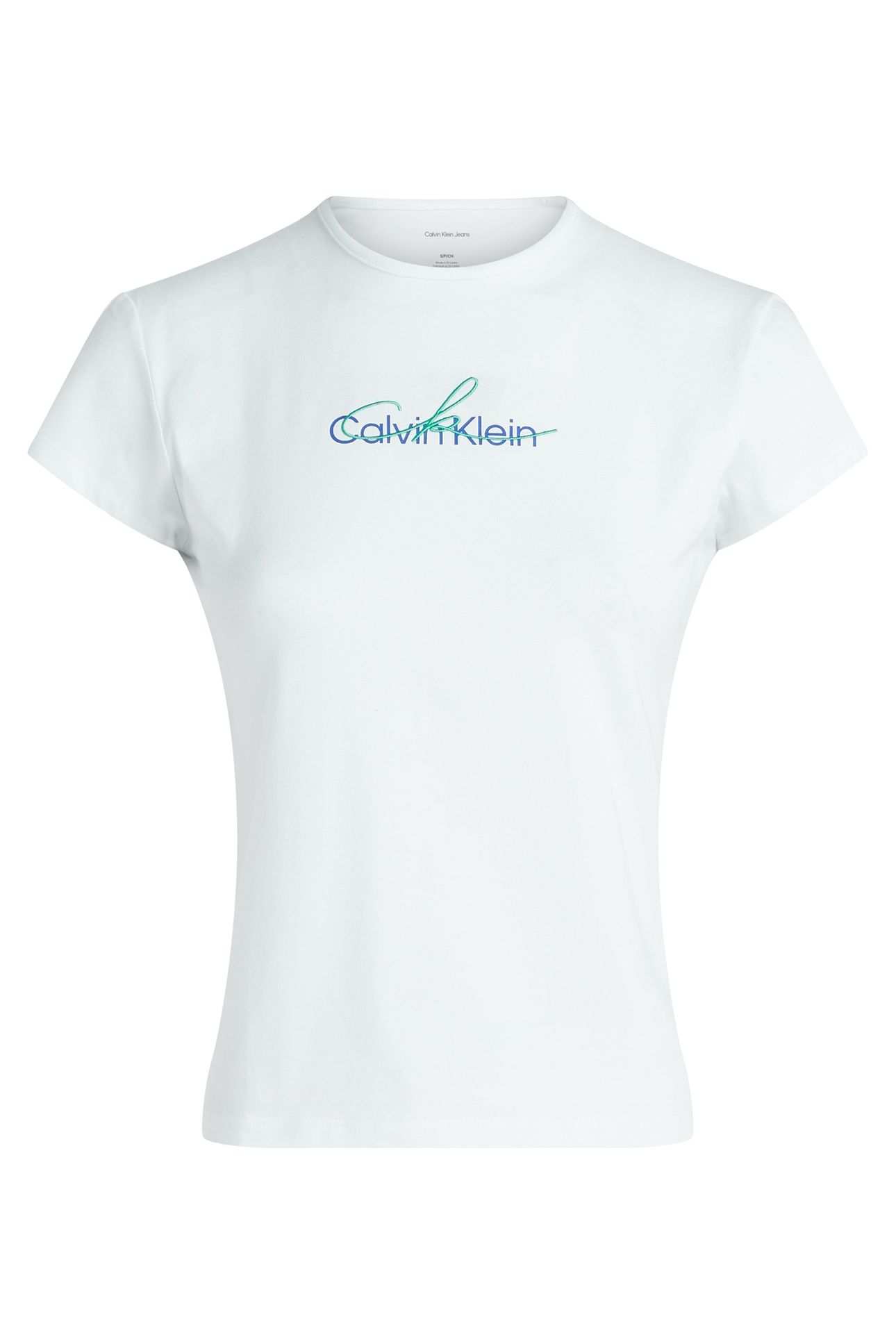 SS SLIM SCRIPT TEE BRILLIANT WHITE 4