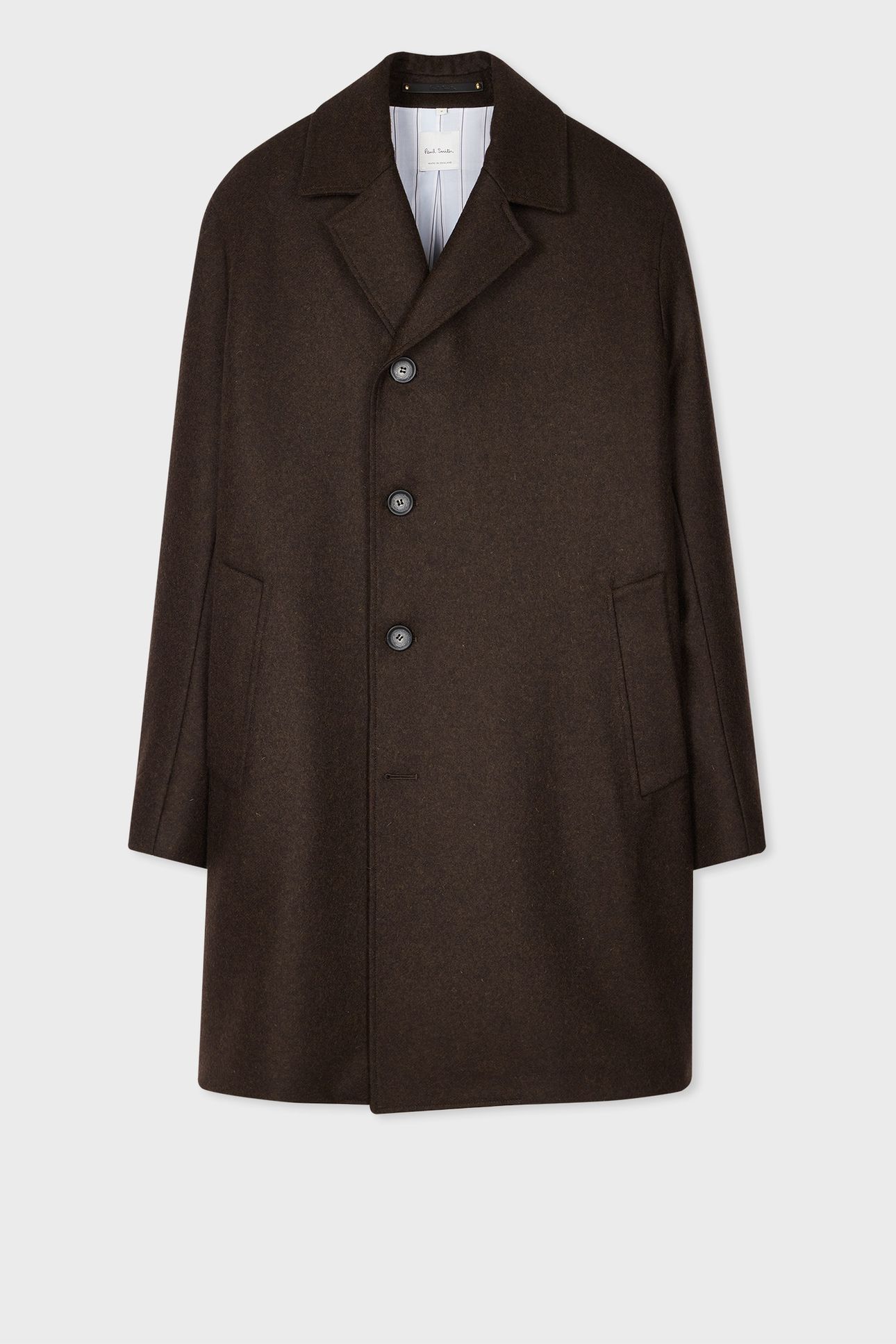 MENS WOOL COAT BROWN 4