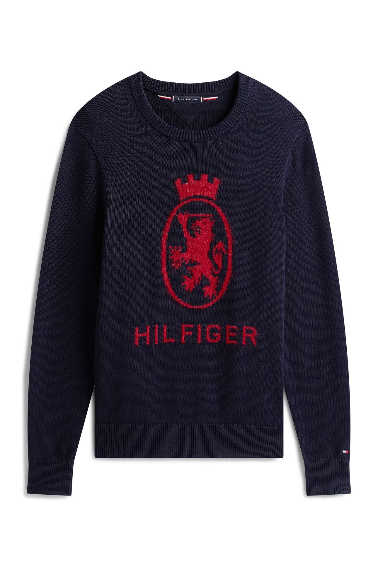 GIFTING CREST CREW NECK DESERT SKY/REGATTA RED 4
