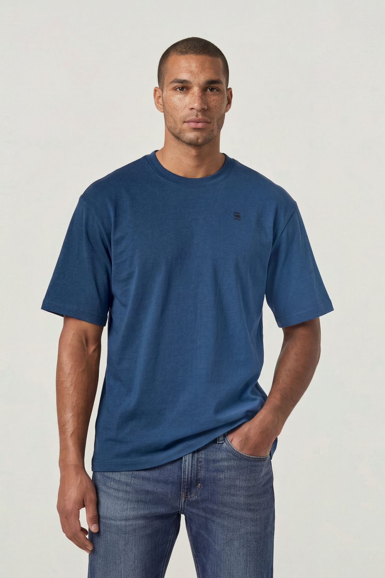 BOXY T-SHIRT MEDIUM BLUE 1