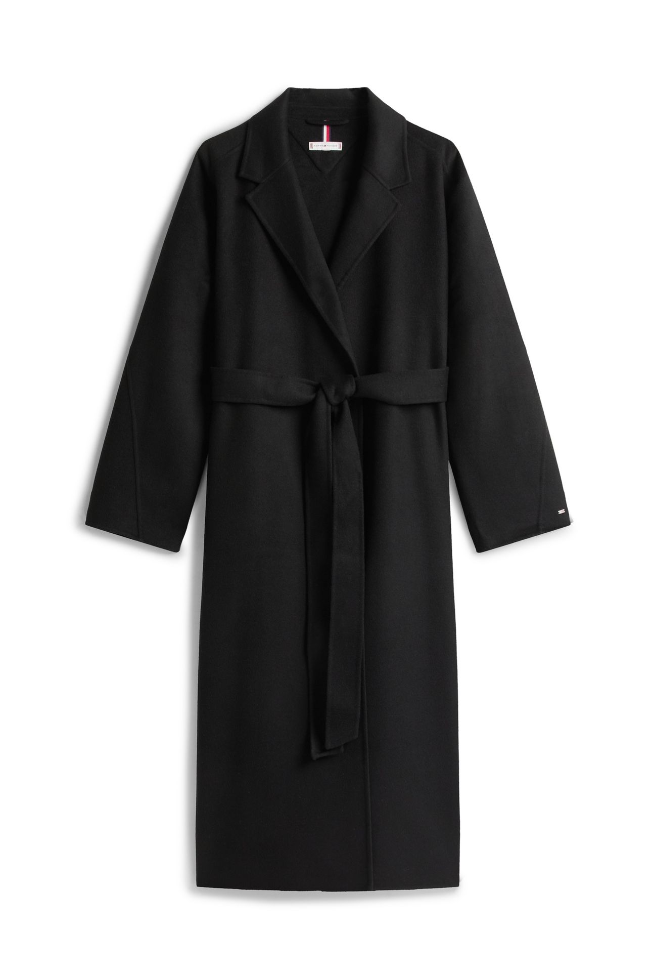 DF WOOL REG BELTED COAT BLACK 3