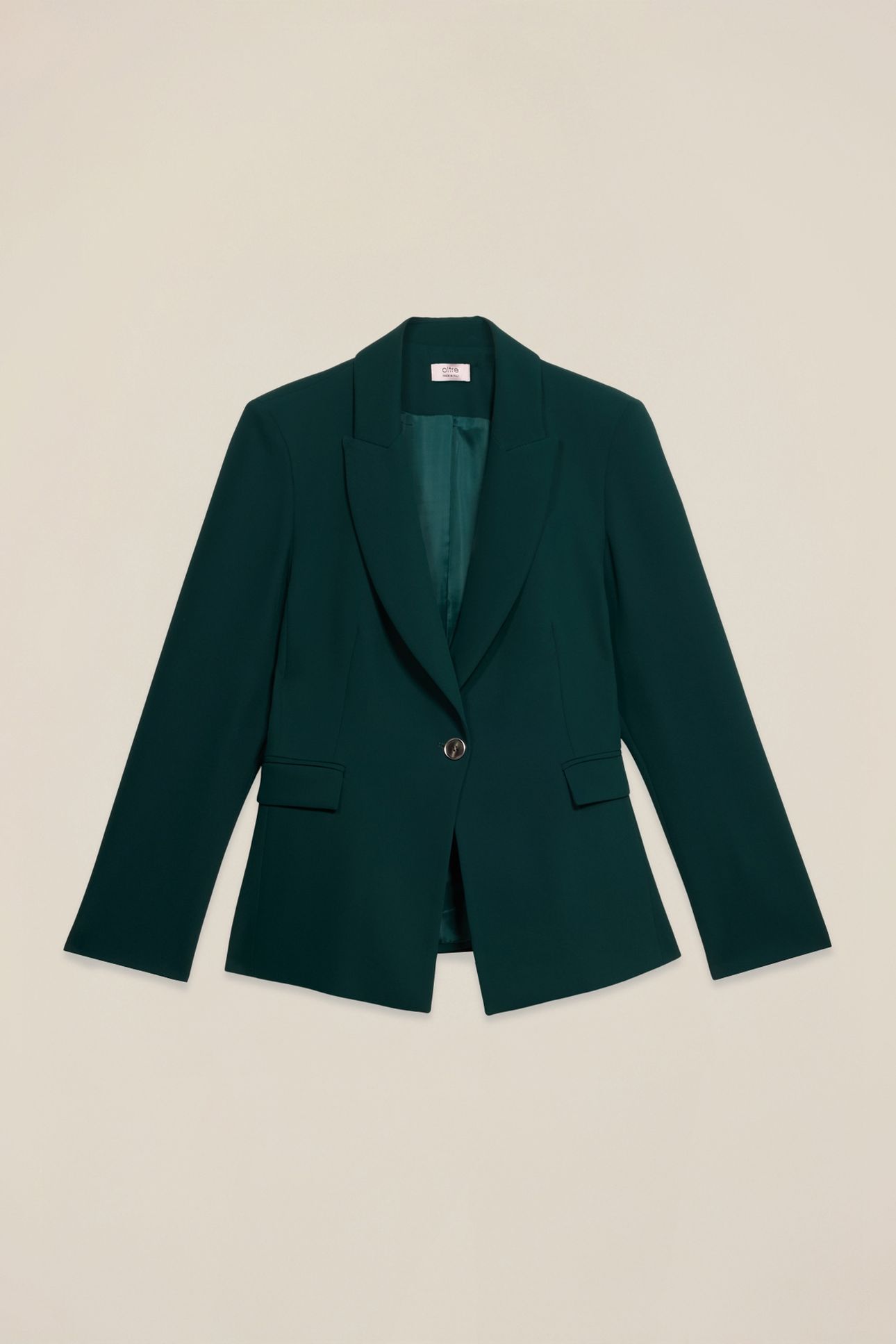 CREPE FABRIC BLAZER GREEN 4