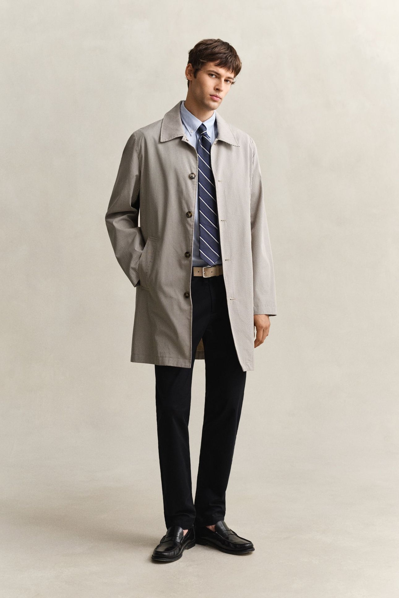 COTTON BLEND CAR COAT OAT BEIGE 1