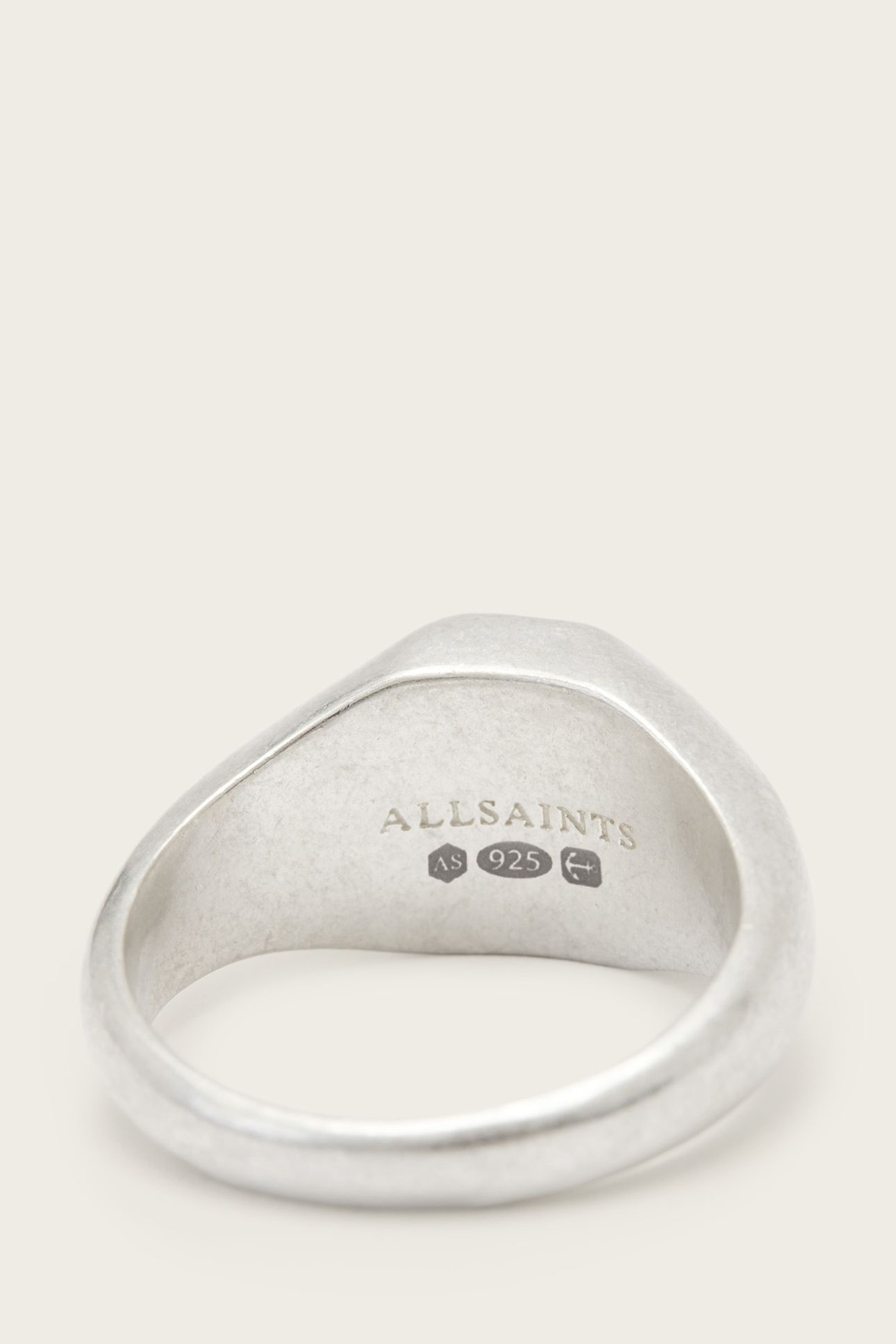 JAKE OVL SIGNET RING WARM SILVER 5