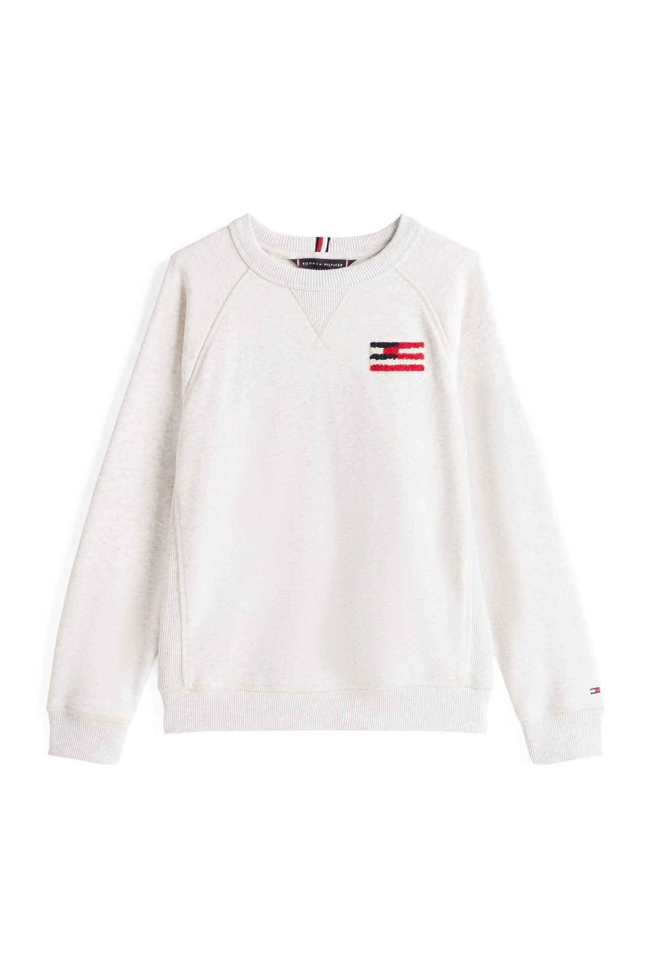 BOYS HILFIGER FLAG RELAXED SWEATSHIRT SNOW WHITE HEATHER 4