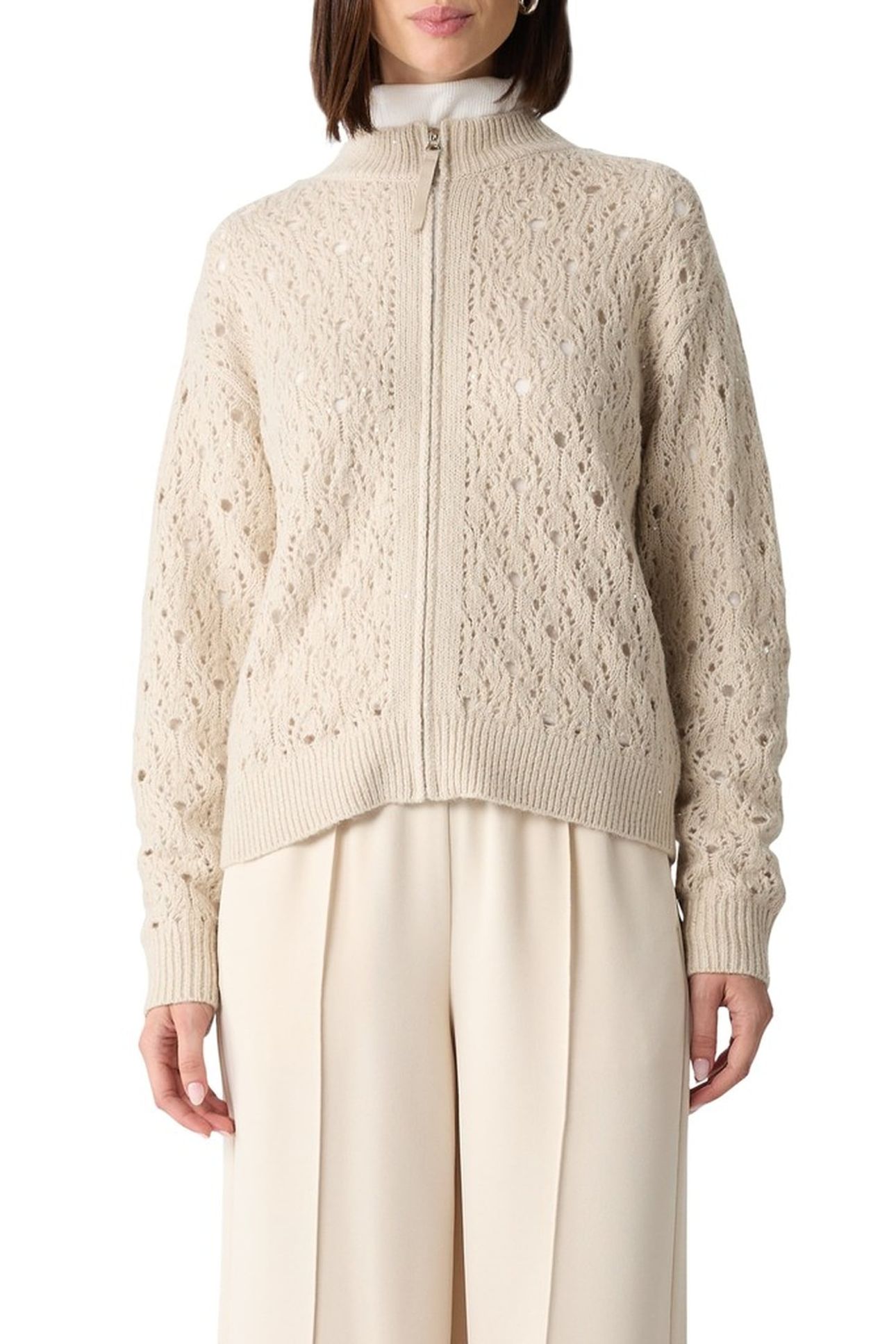 COMMA CARDIGAN GREY/BLACK 1