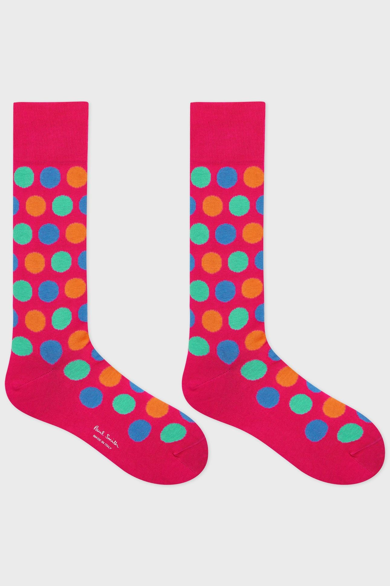 MEN SOCK ILARIO POLKA FUCHSIA 2