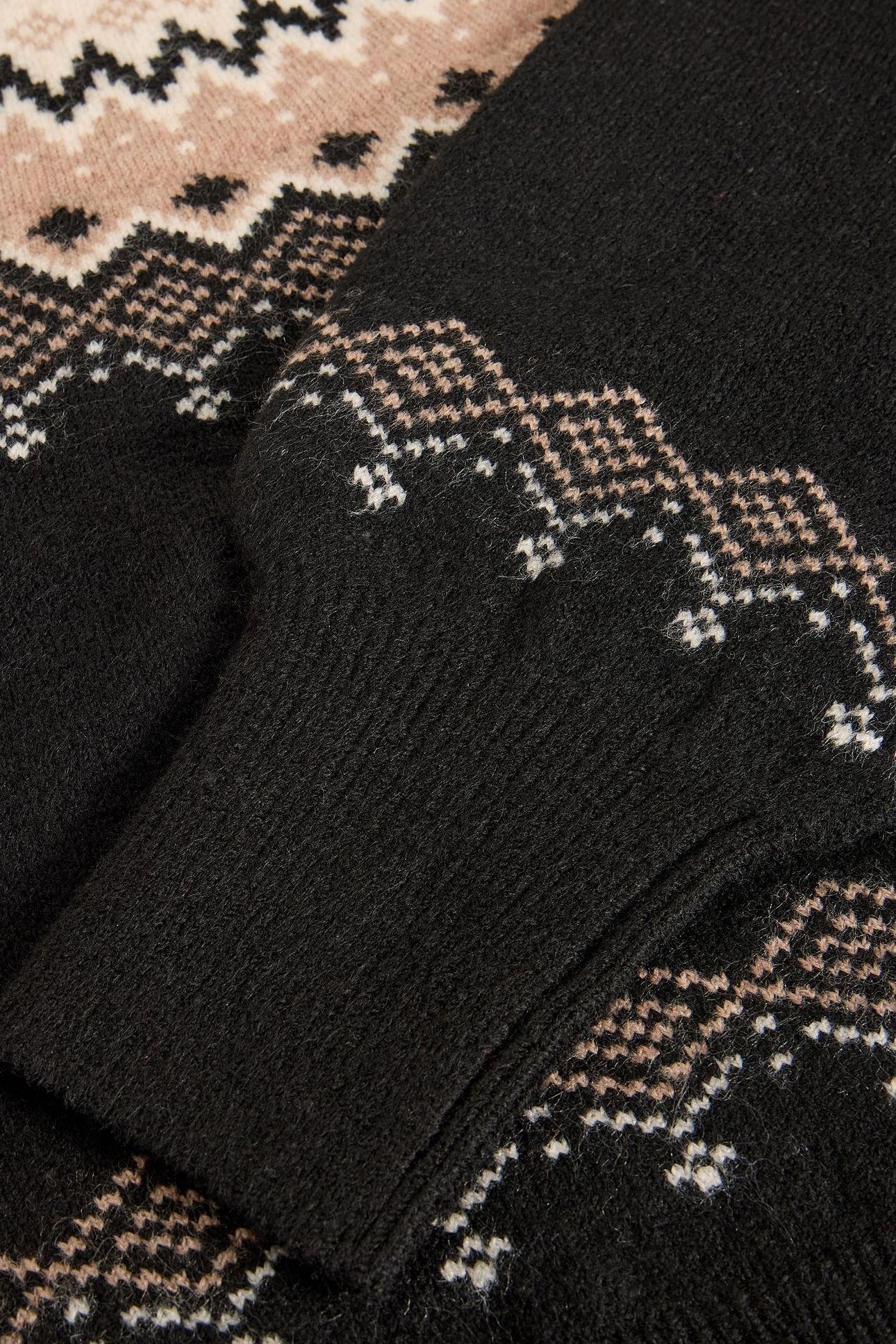 FAIRISLE CREW NECK JUMPER BLACK MULTI 3