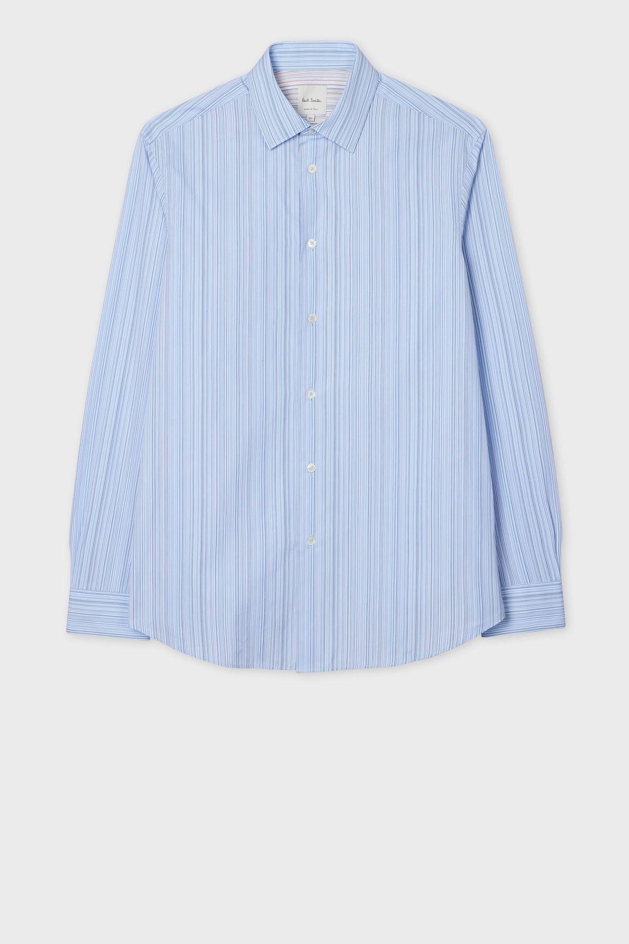 MENS S/C TAILORED FIT SHIRT LIGHT BLUE 1