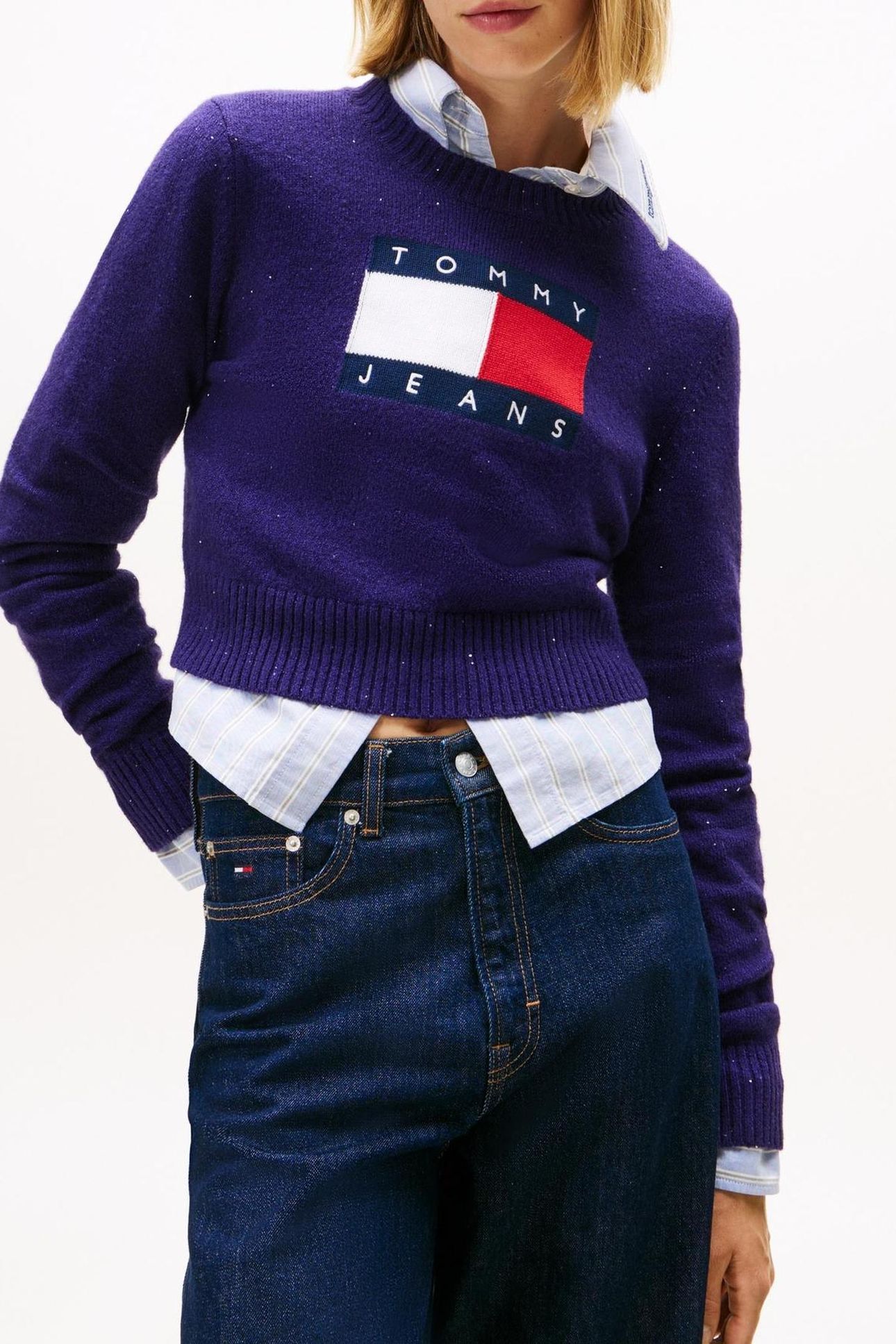 TJW SPARKLE FLAG SWEATER NOCTURNAL PURPLE 1