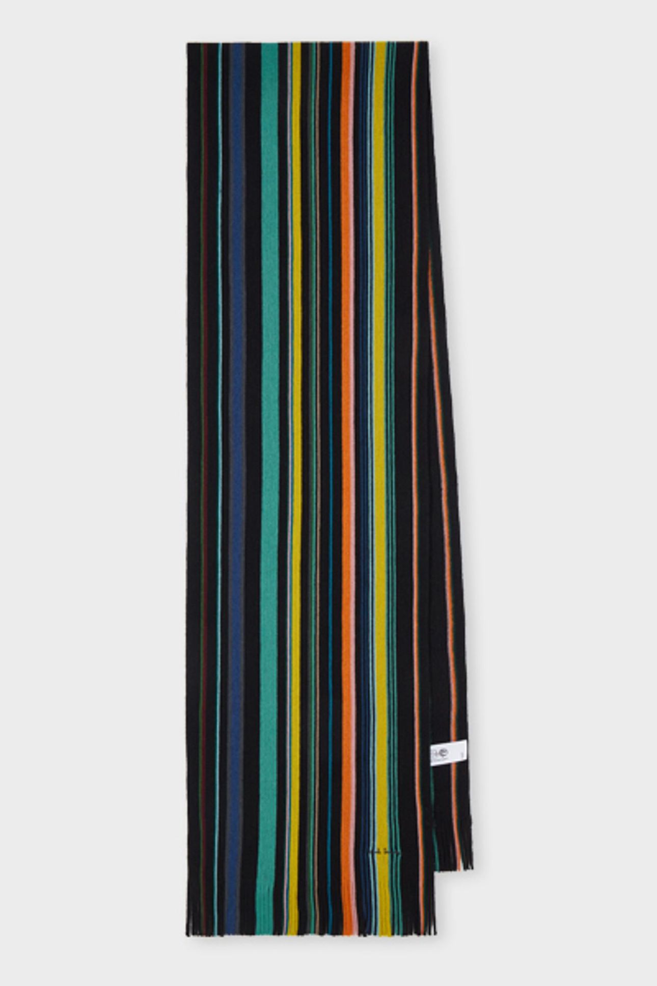 MEN SCARF IVAN STRIPE BLACK 2