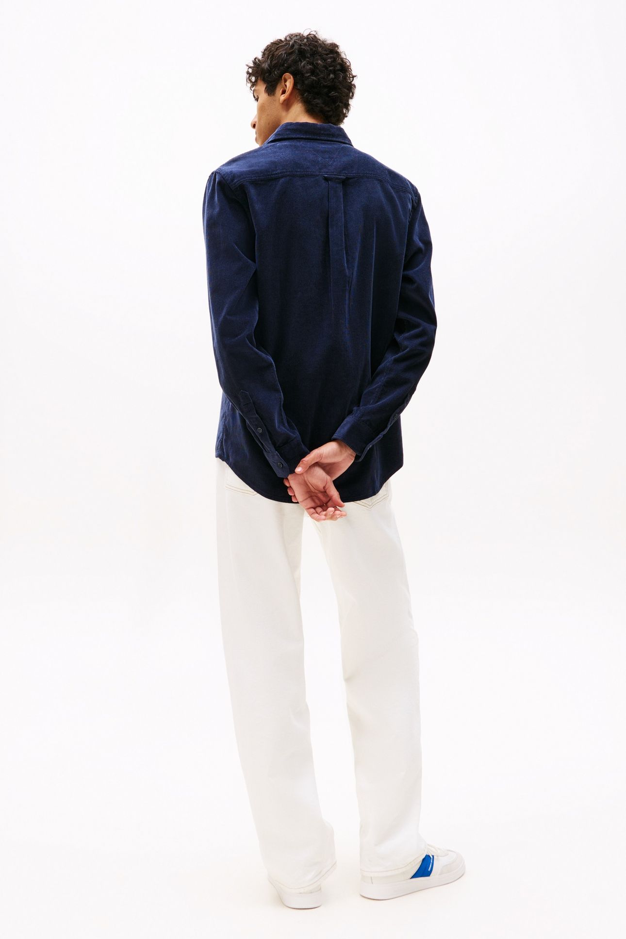 TJM REG BABY CORD SHIRT DARK NIGHT NAVY 2