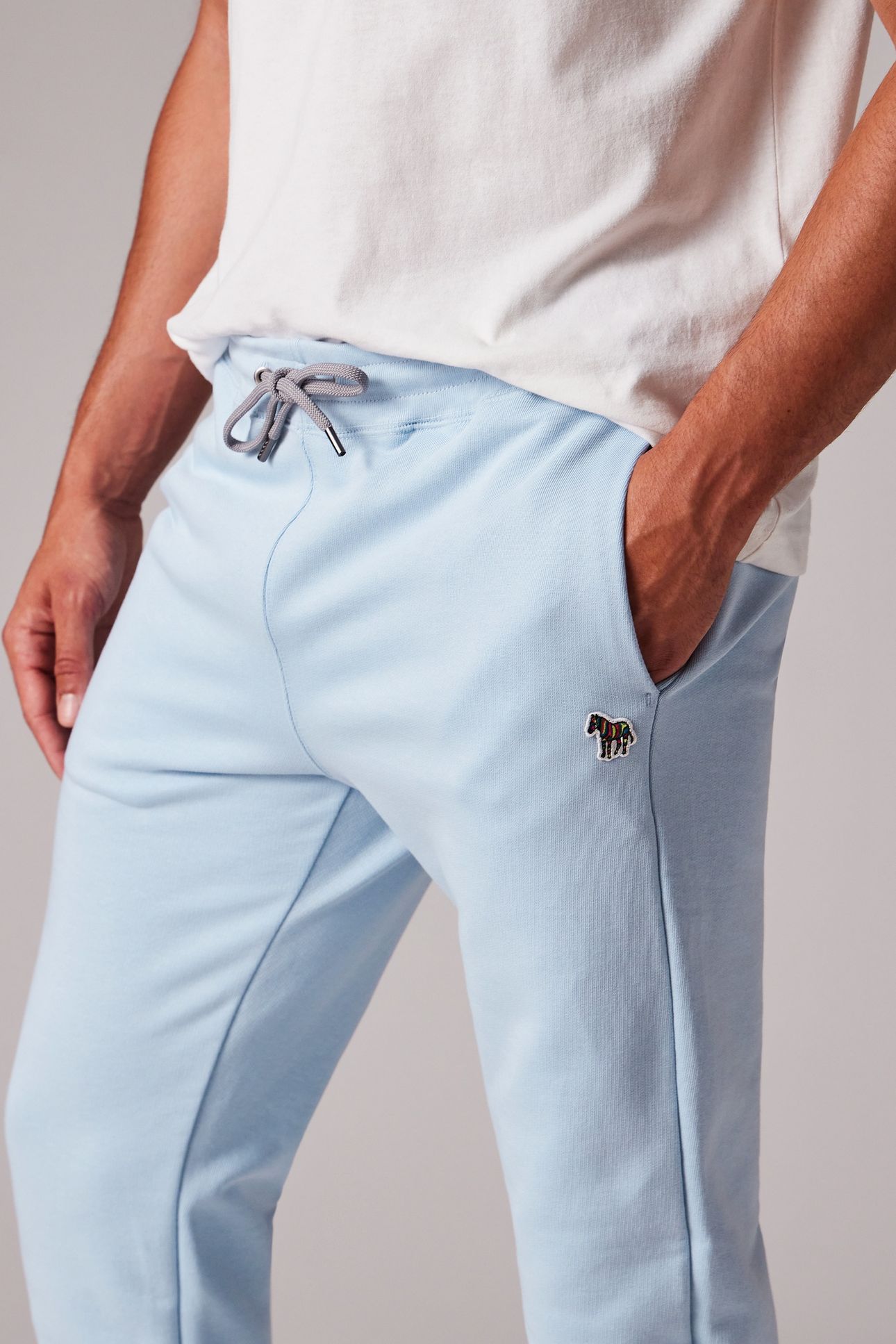 MENS SLIM FIT JOGGER ZEBRA LIGHT BLUE 6