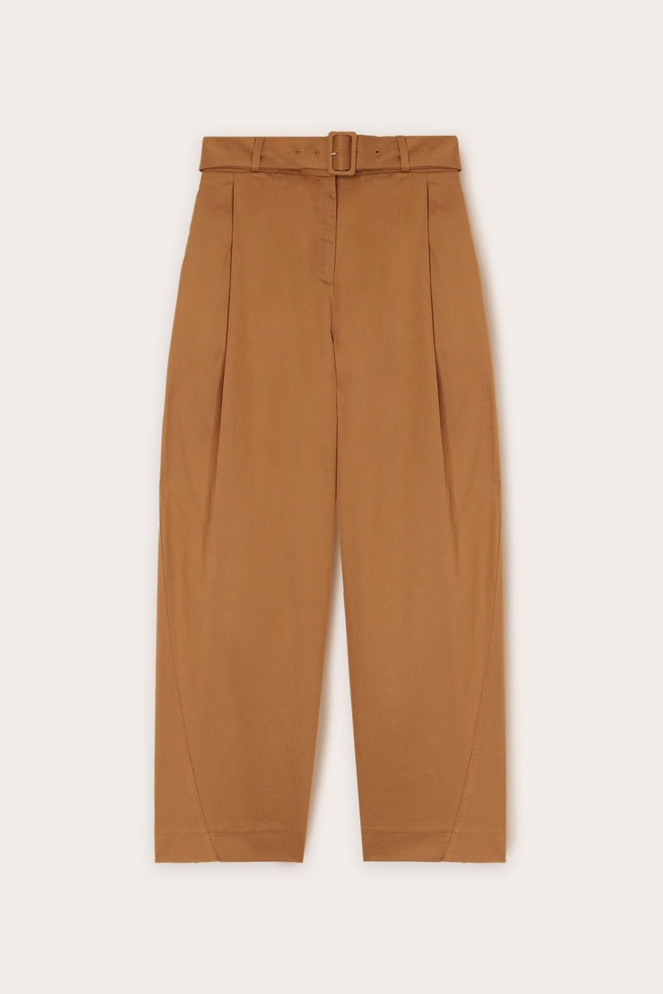 BALLOON PANTS WITH FABRIC BELT BEIGE 4