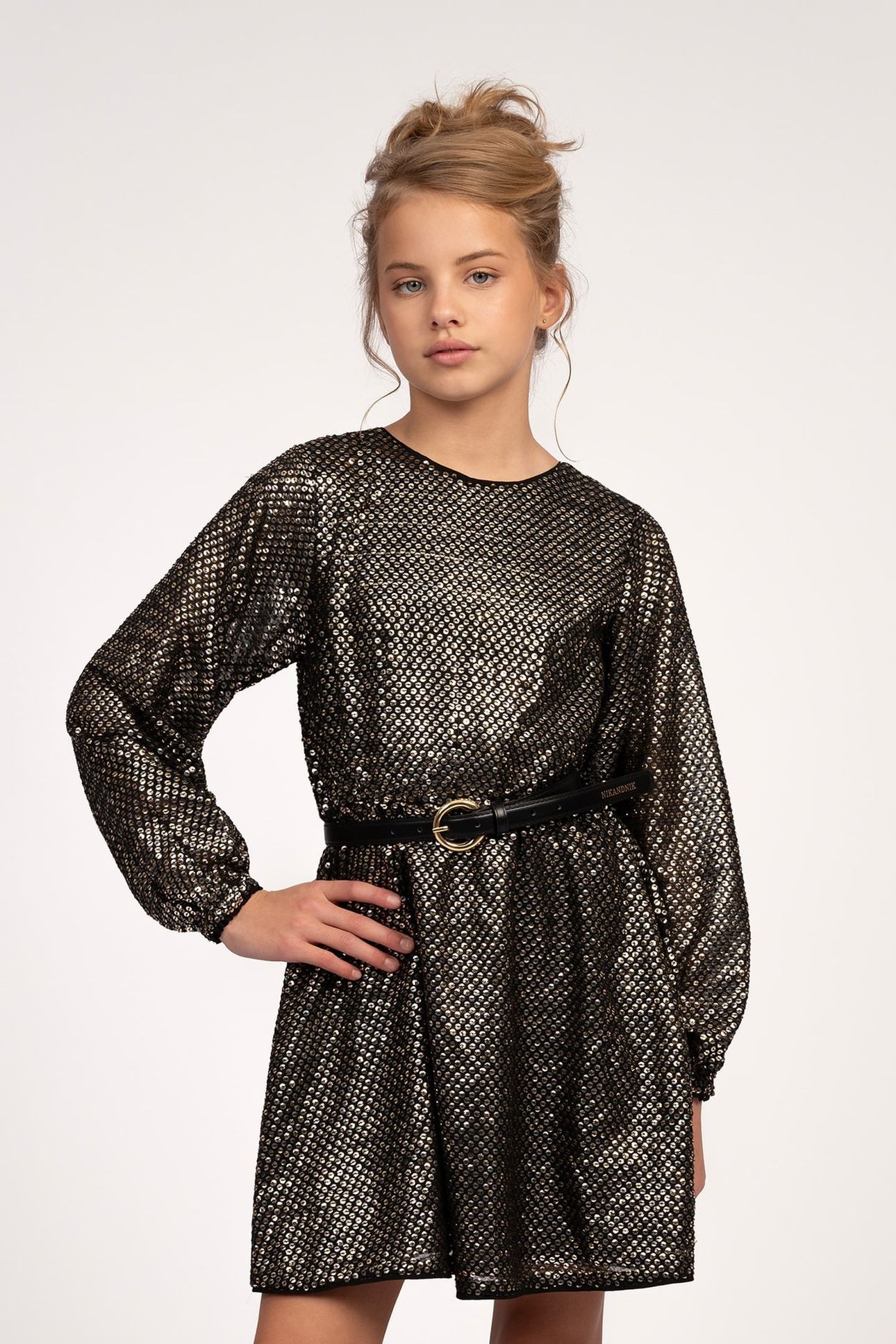 NIEN DRESS BLACK/CHAMPAGNE 1