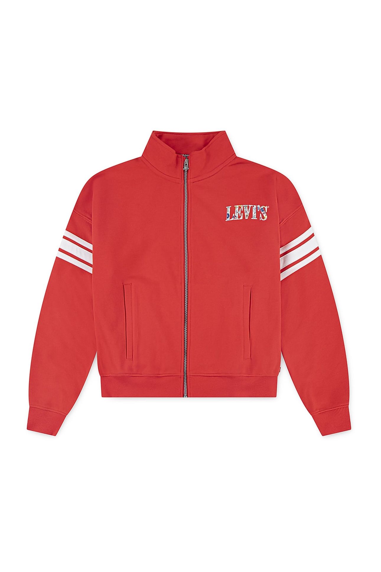 GIRLS COLLEGIATE FULL ZIP TOP HIBISCUS 1