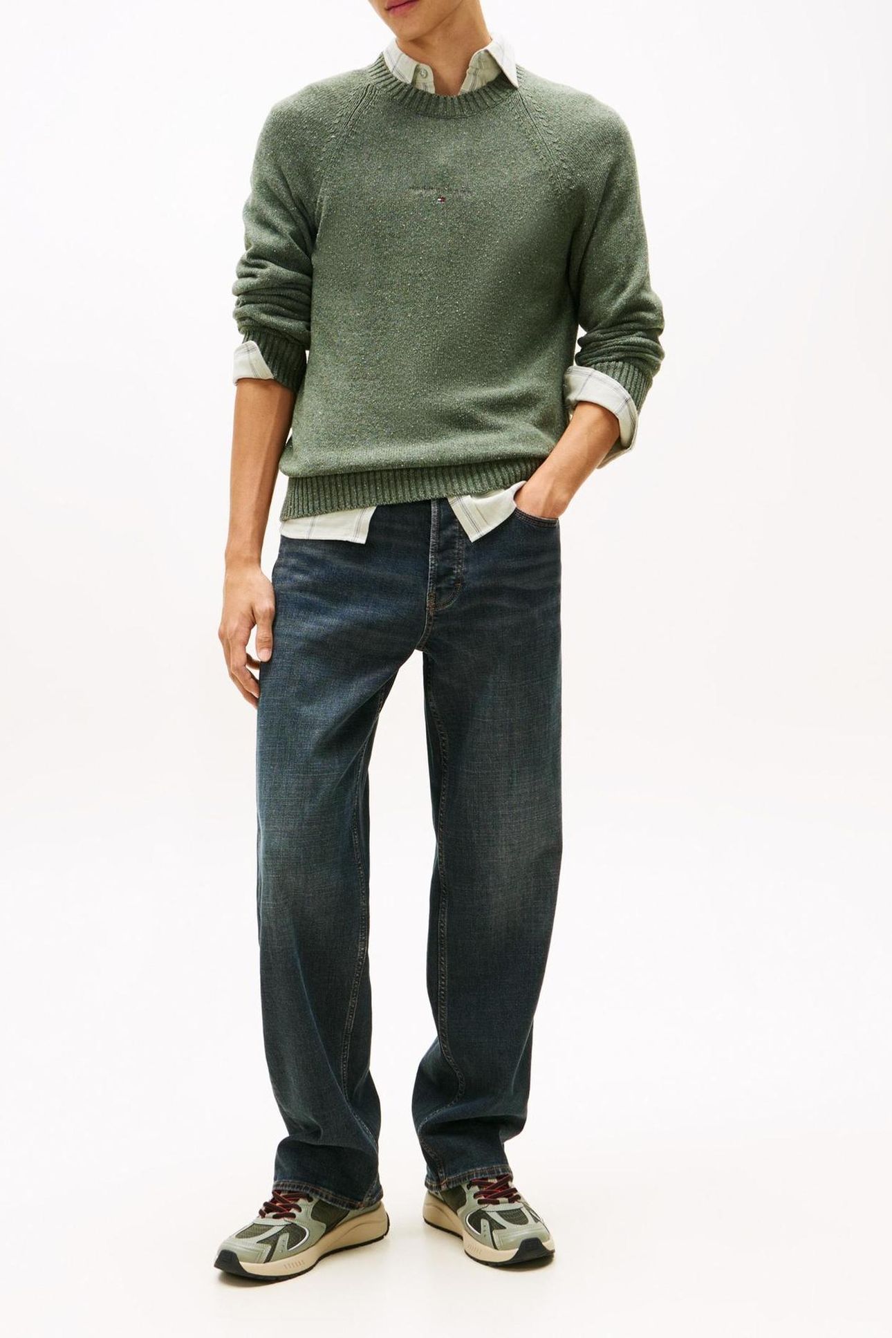 TJM SLIM LINEAR RAGLAN PEWTER GREEN 3