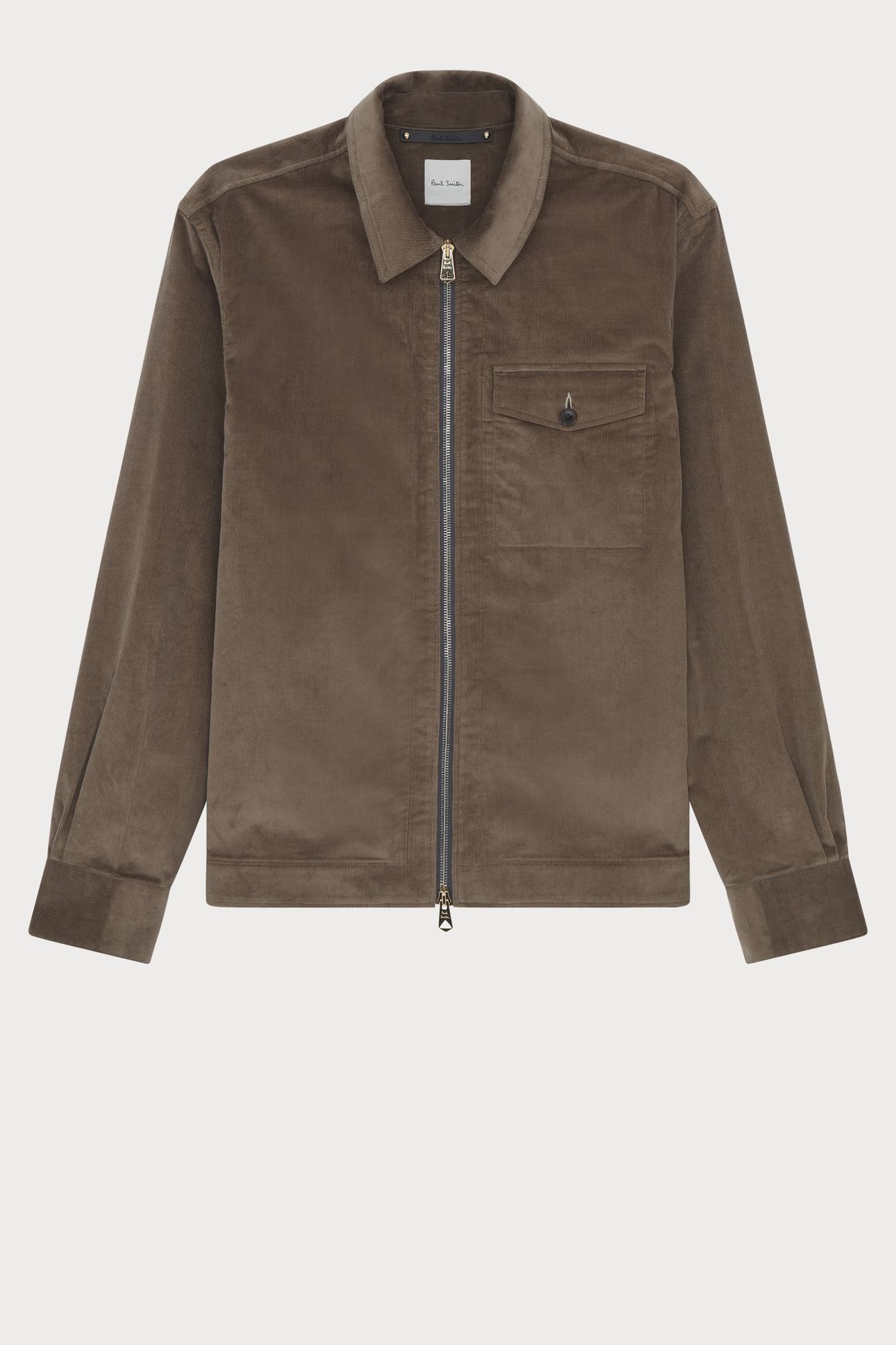 MENS ZIP SHIRT JACKET GREY BEIGE 1