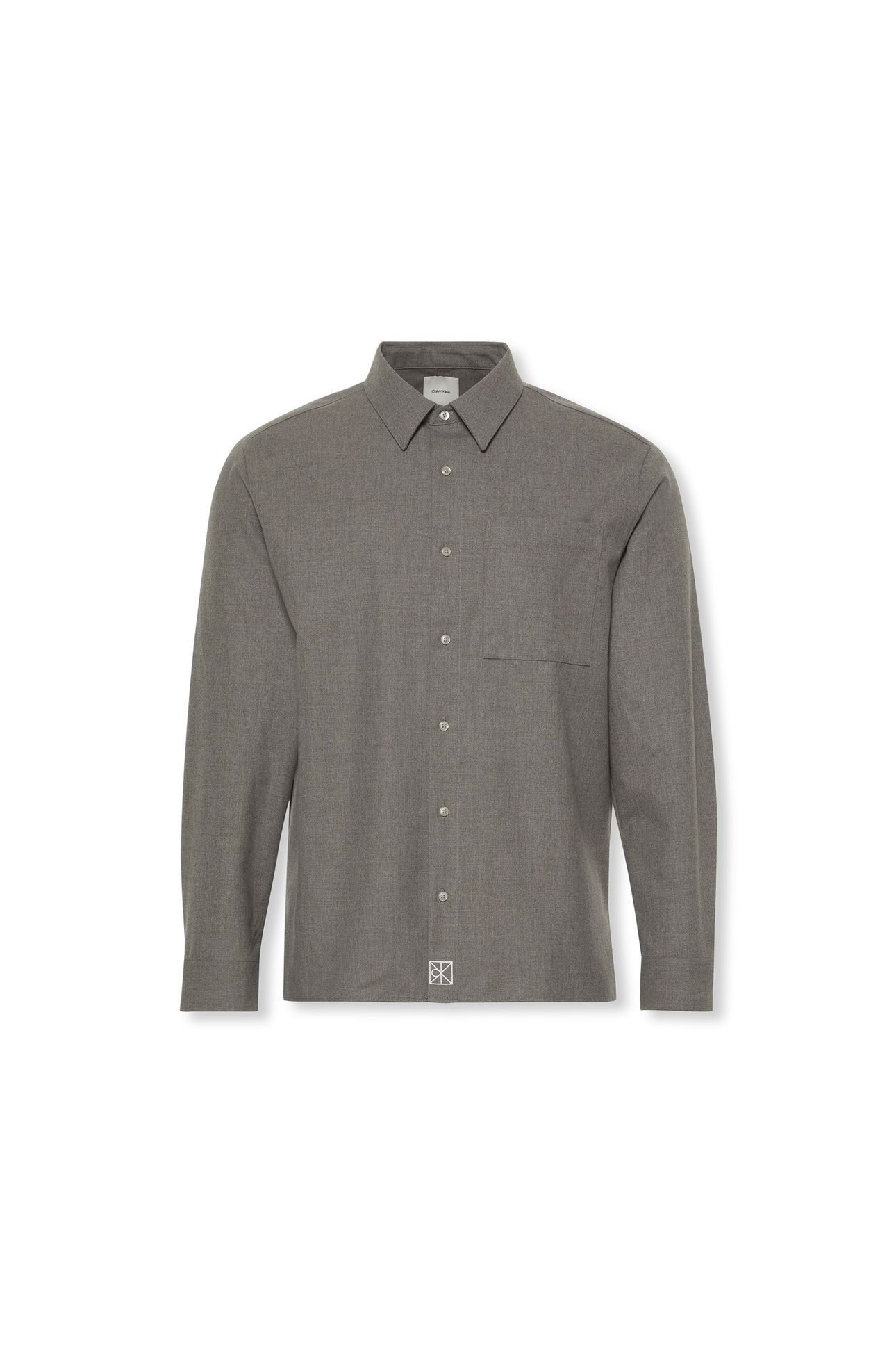 LS SOLID SILK WOOL SHIRT MARBLE GRAY 4