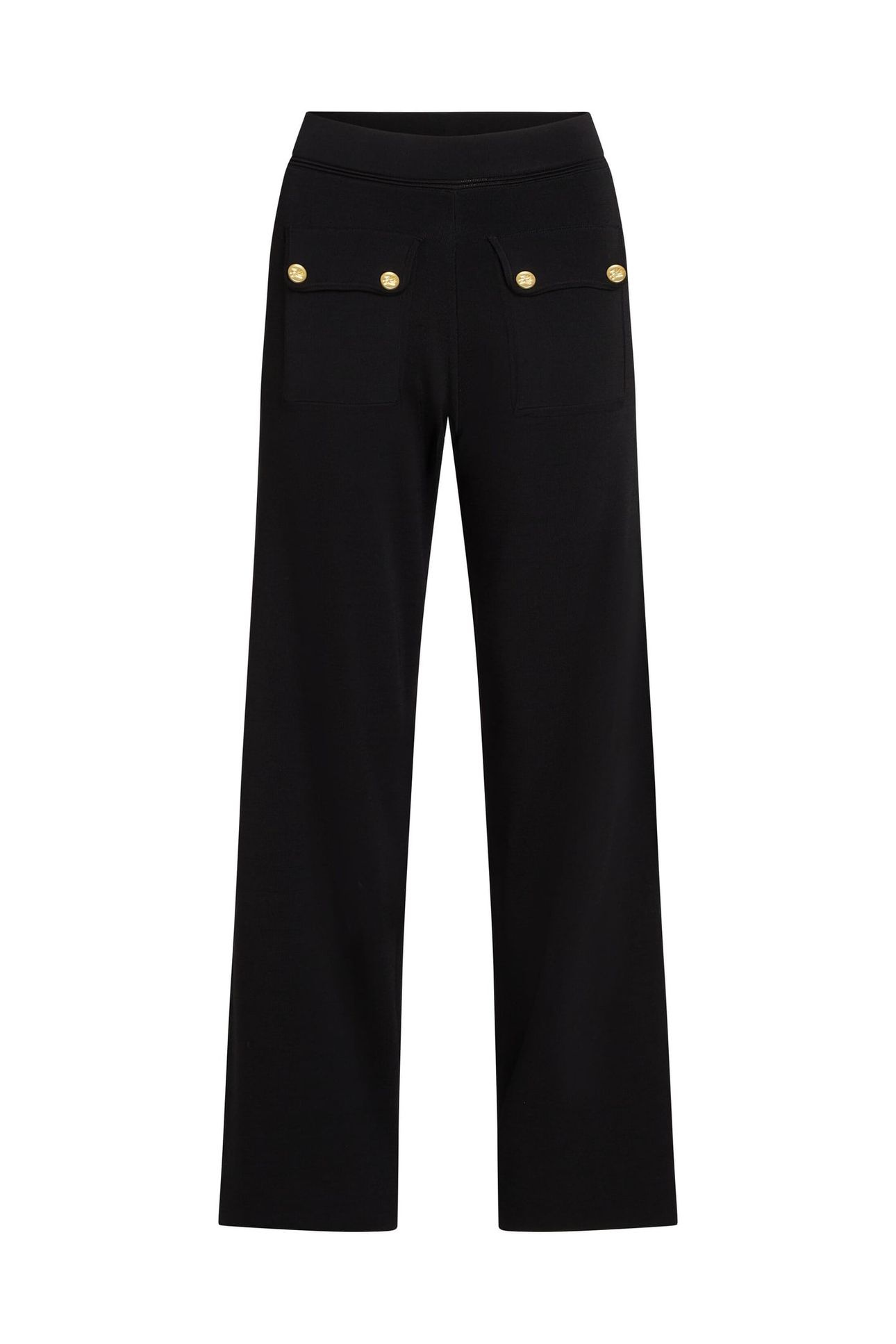 BUTTON KNIT PANTS BLACK 4