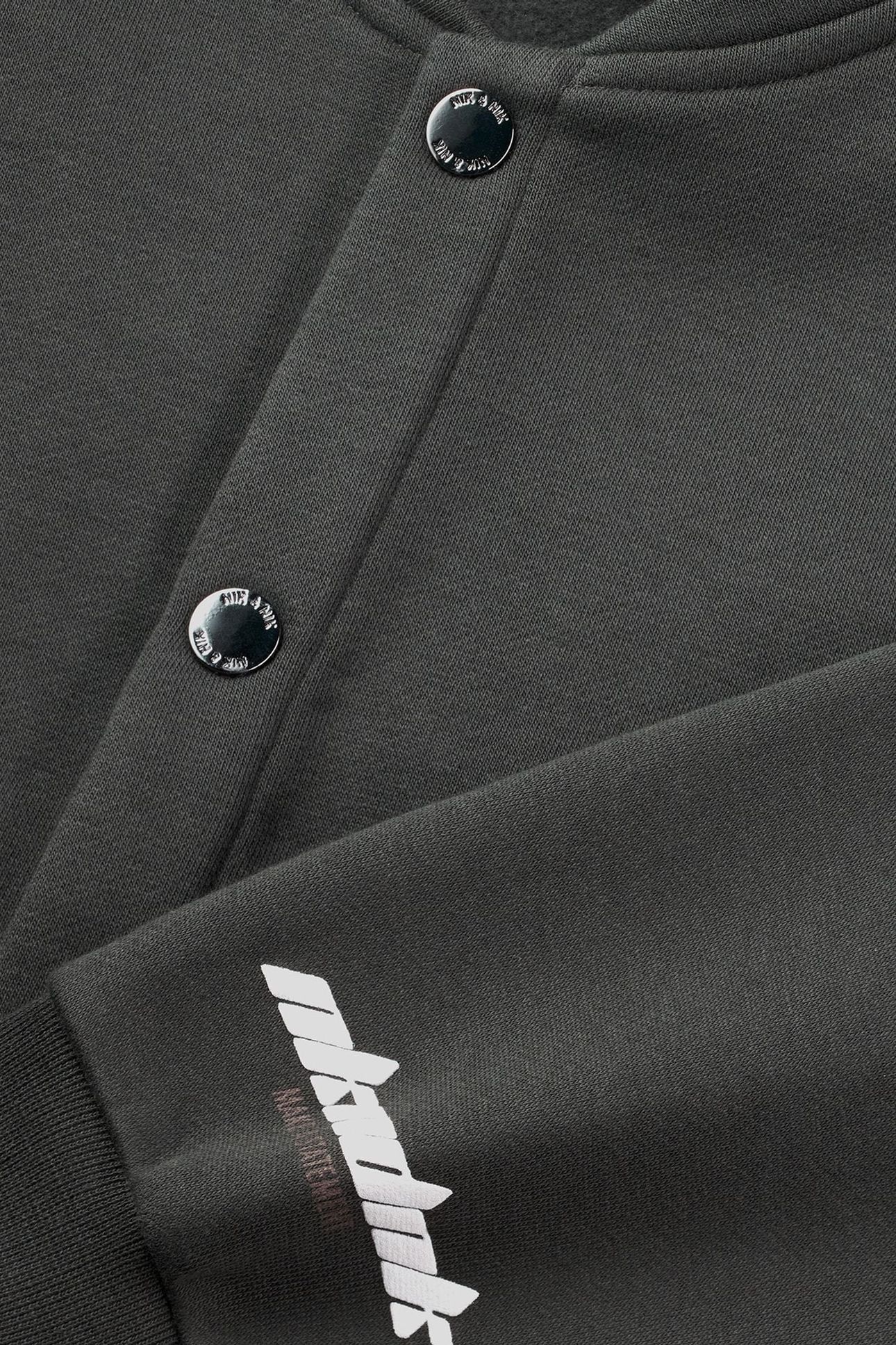 STATEMENT SWEAT CARDIGAN CHARCOAL 3